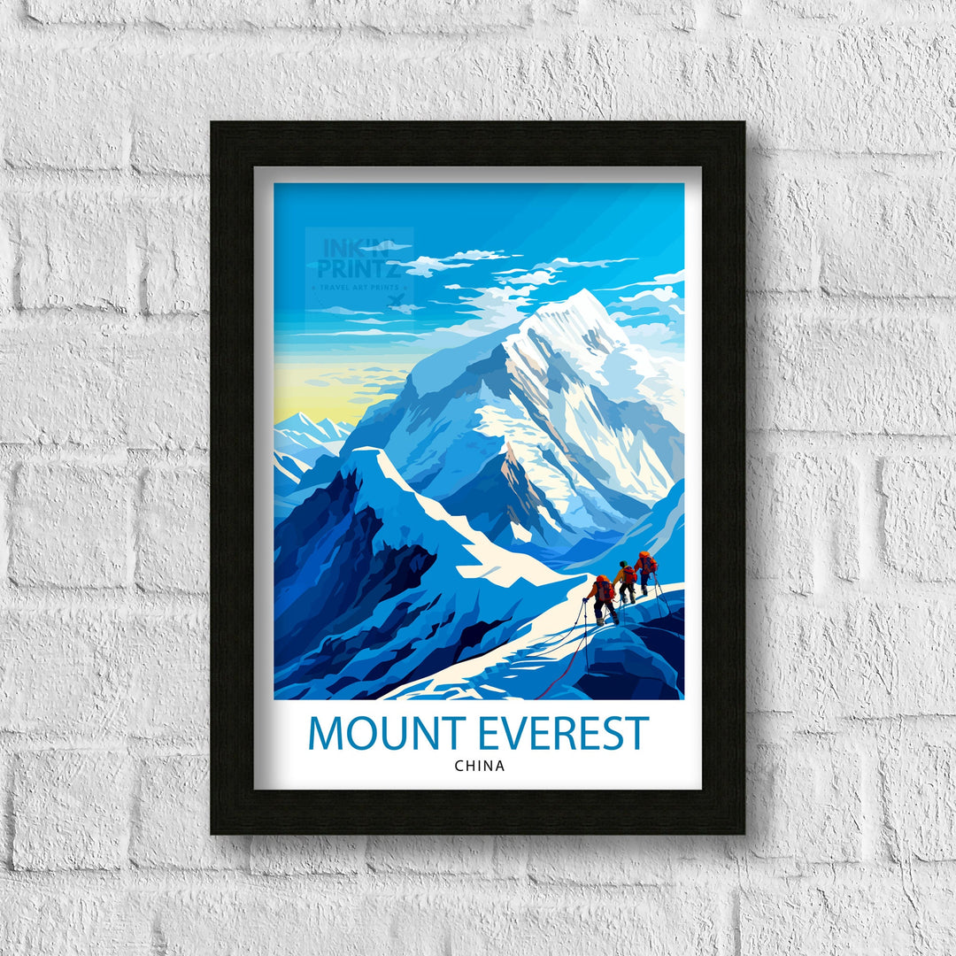 Mount Everest China Travel Poster Everest