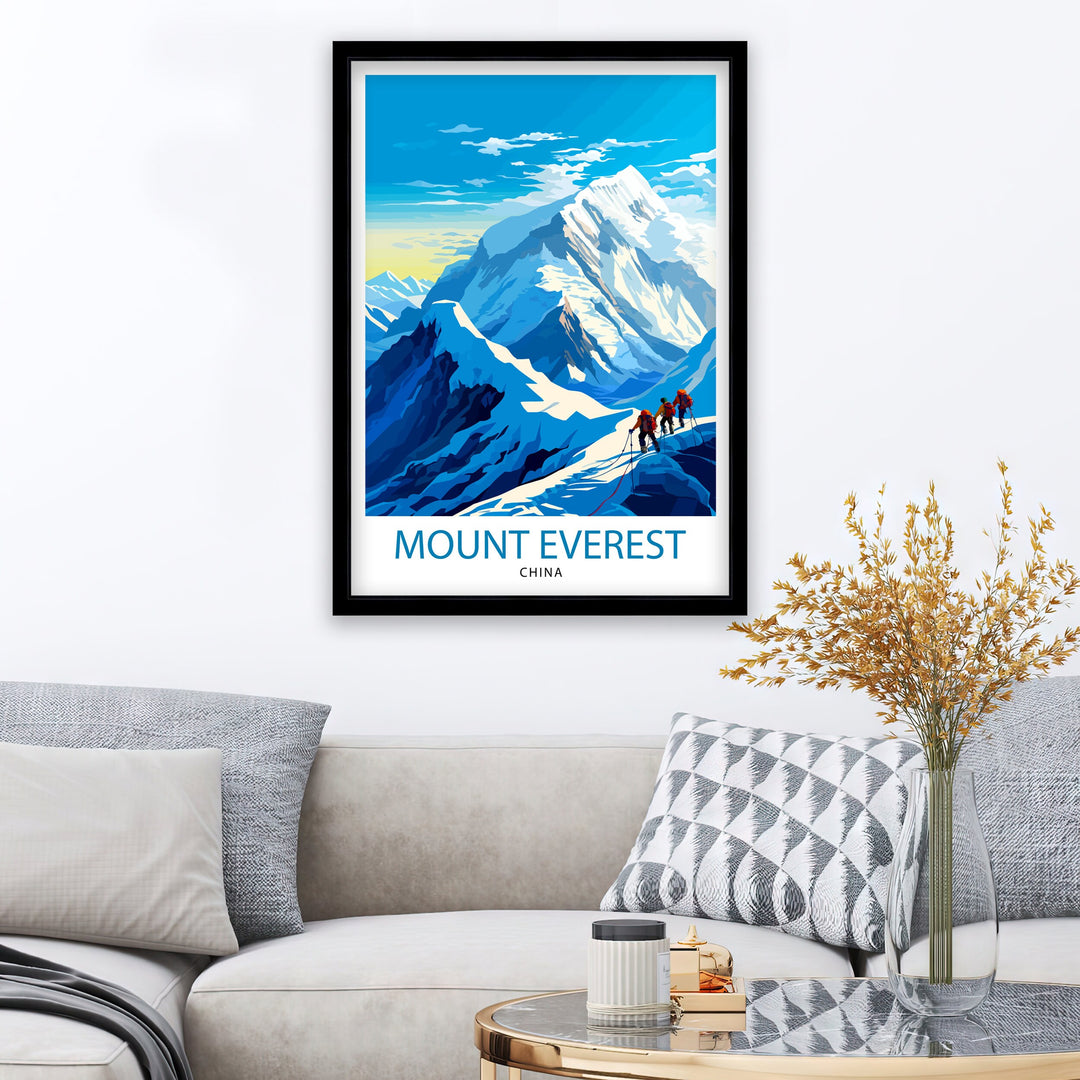 Mount Everest China Travel Poster Everest