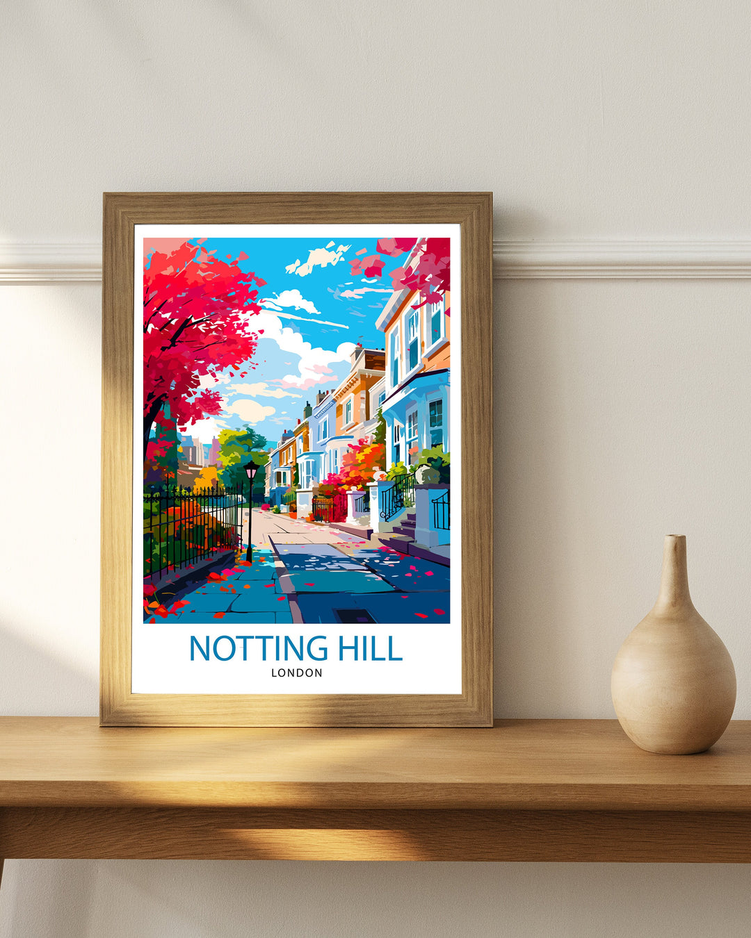 Notting Hill London Travel Poster Notting Hill