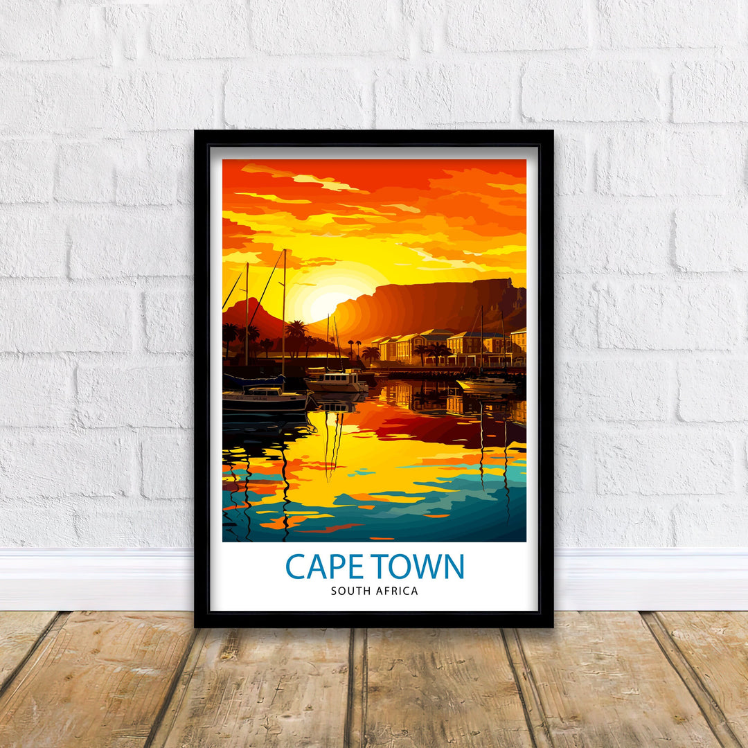 Cape Town South Africa Travel Poster Cape Town