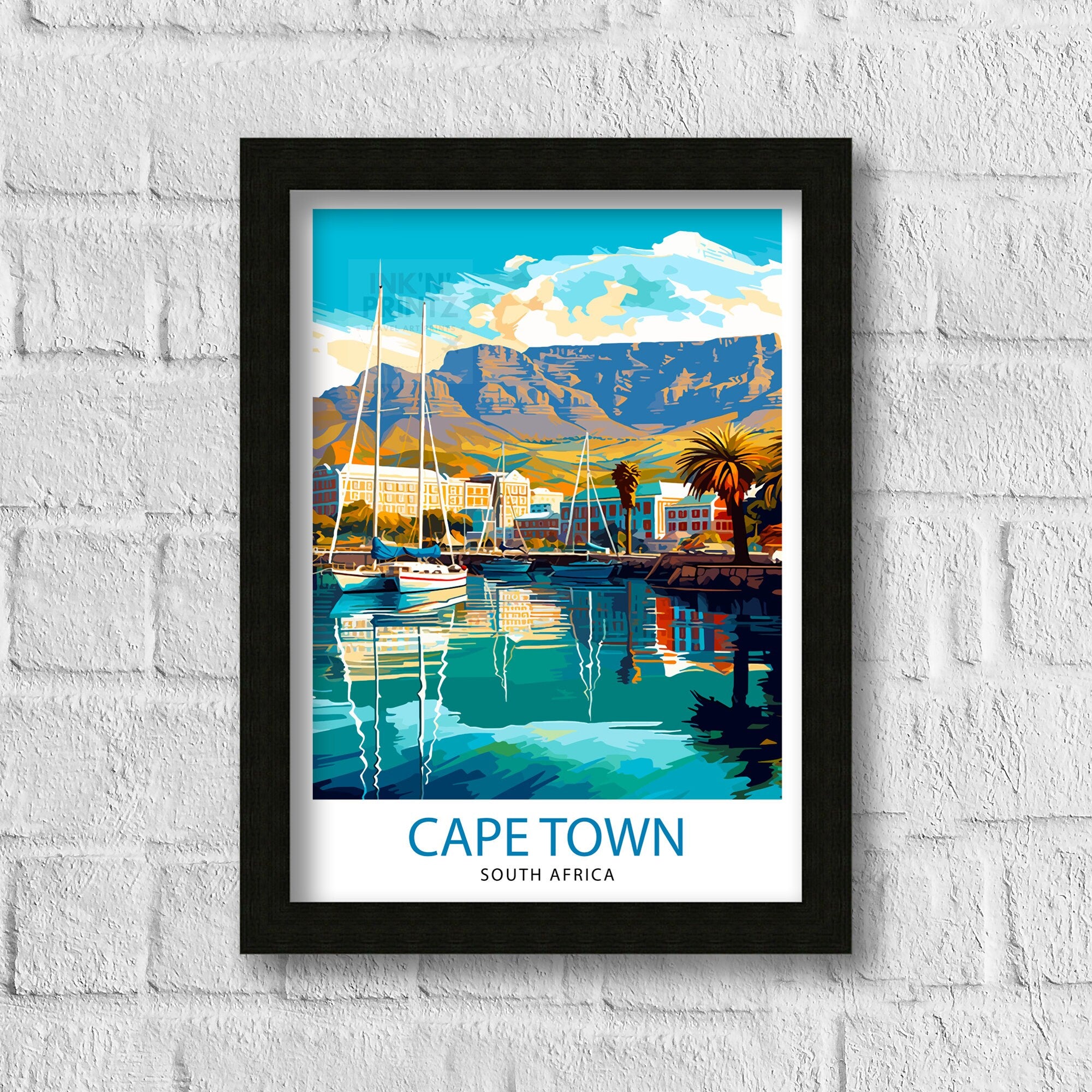 Cape Town South Africa Travel Print Cape Town Wall Decor Cape Town Poster South Africa Travel Prints Cape Town Art Print Cape Town