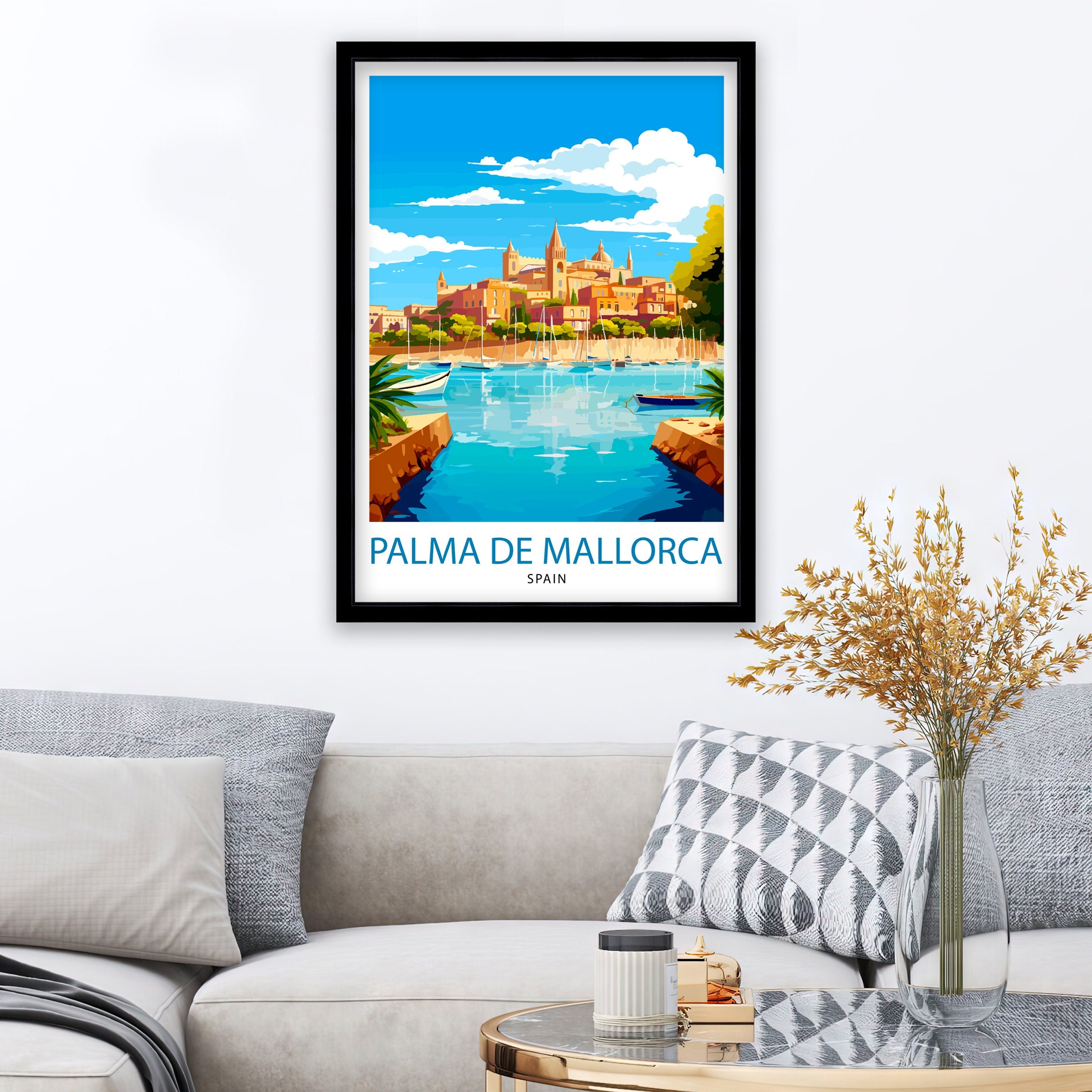 Palma de Mallorca Travel Print Palma Wall Decor Palma Poster Palma Art Print Palma Wall Art Palma Home Living Decor Gift for Palma Travel