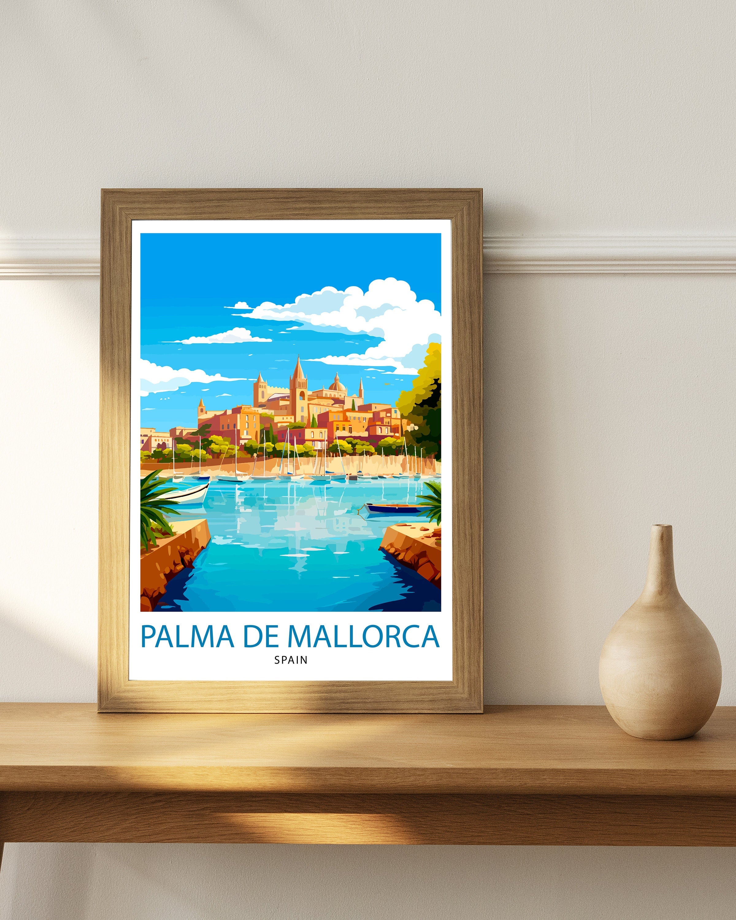 Palma de Mallorca Travel Print Palma Wall Decor Palma Poster Palma Art Print Palma Wall Art Palma Home Living Decor Gift for Palma Travel