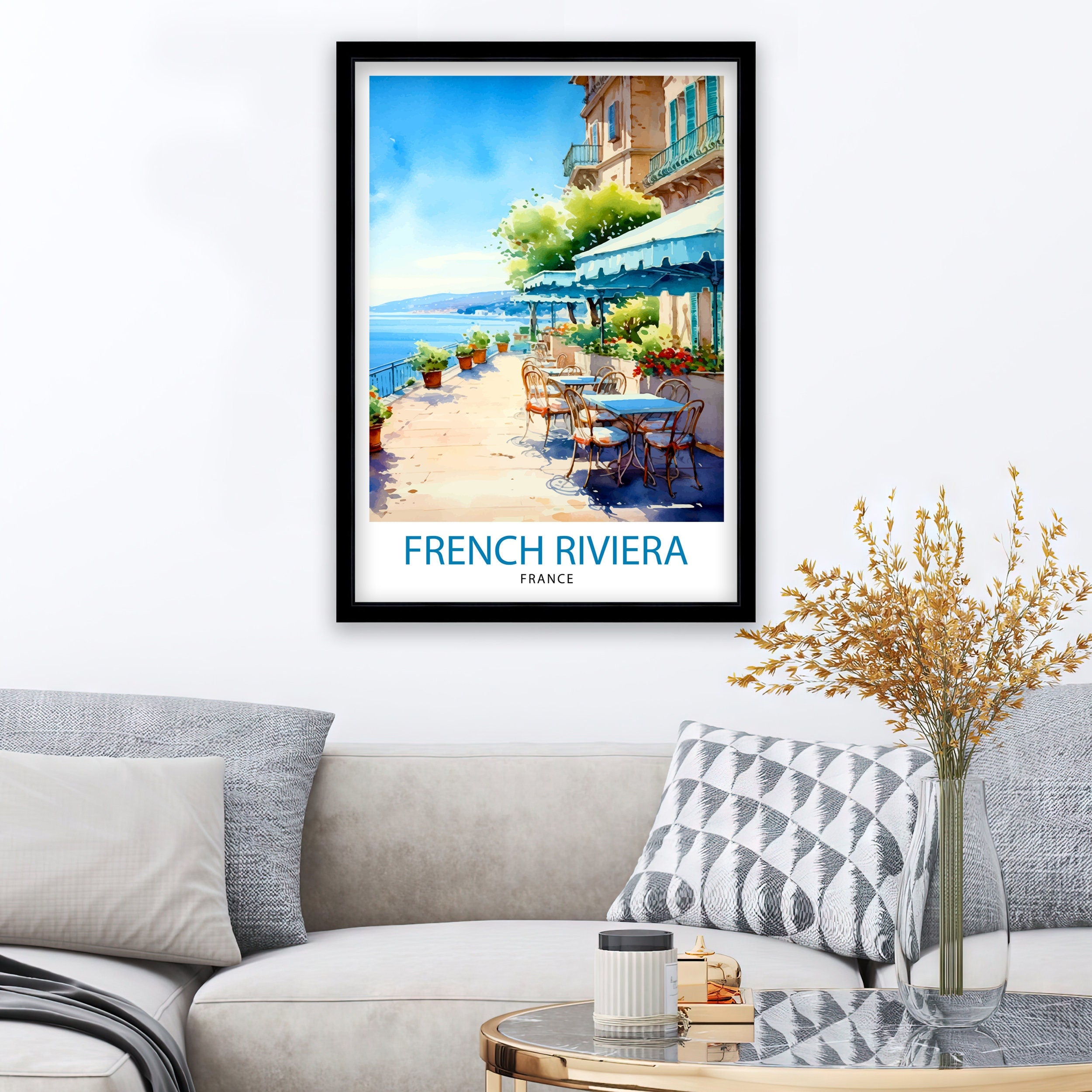 French Riviera Travel Print French Riviera Wall Decor French Riviera Poster France Travel Prints French Riviera Art Print French Riviera