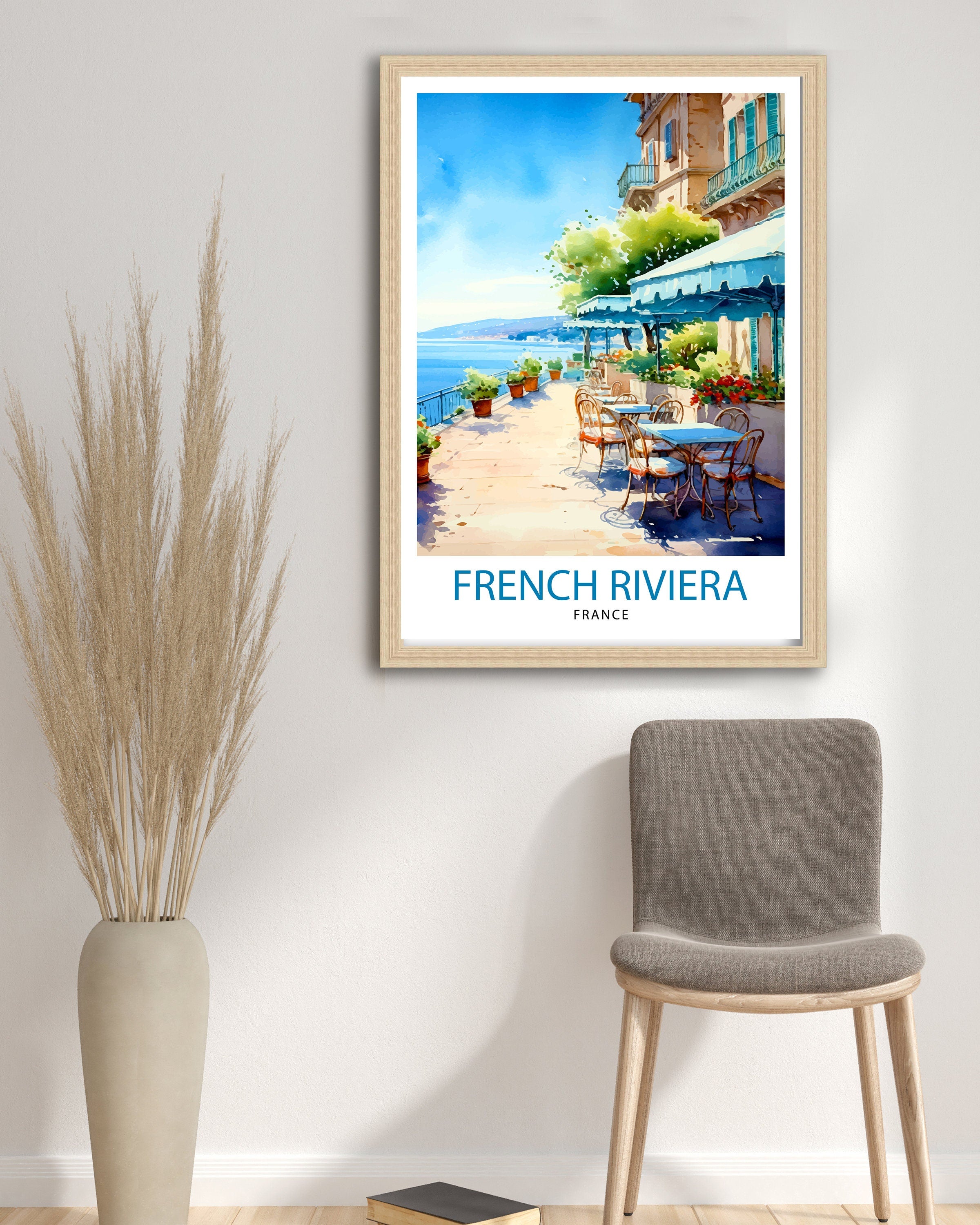 French Riviera Travel Print French Riviera Wall Decor French Riviera Poster France Travel Prints French Riviera Art Print French Riviera