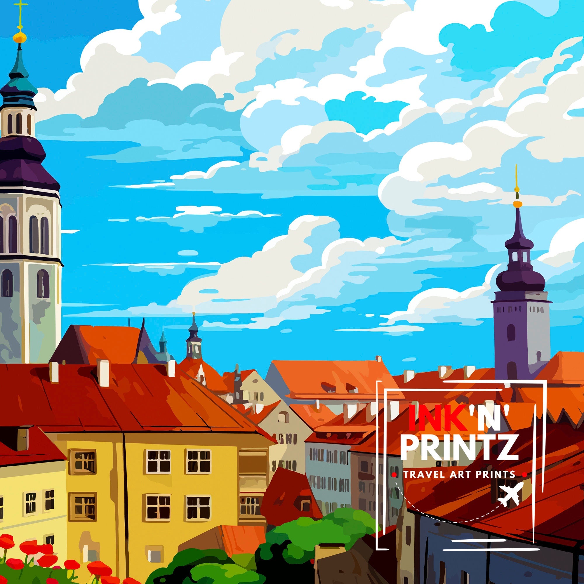 Munich Germany Travel Print Munich Wall Decor Munich Poster Germany Travel Prints Munich Art Print Munich Illustration Munich Wall Art