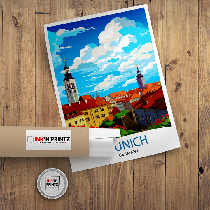 Munich Germany Travel Poster Munich