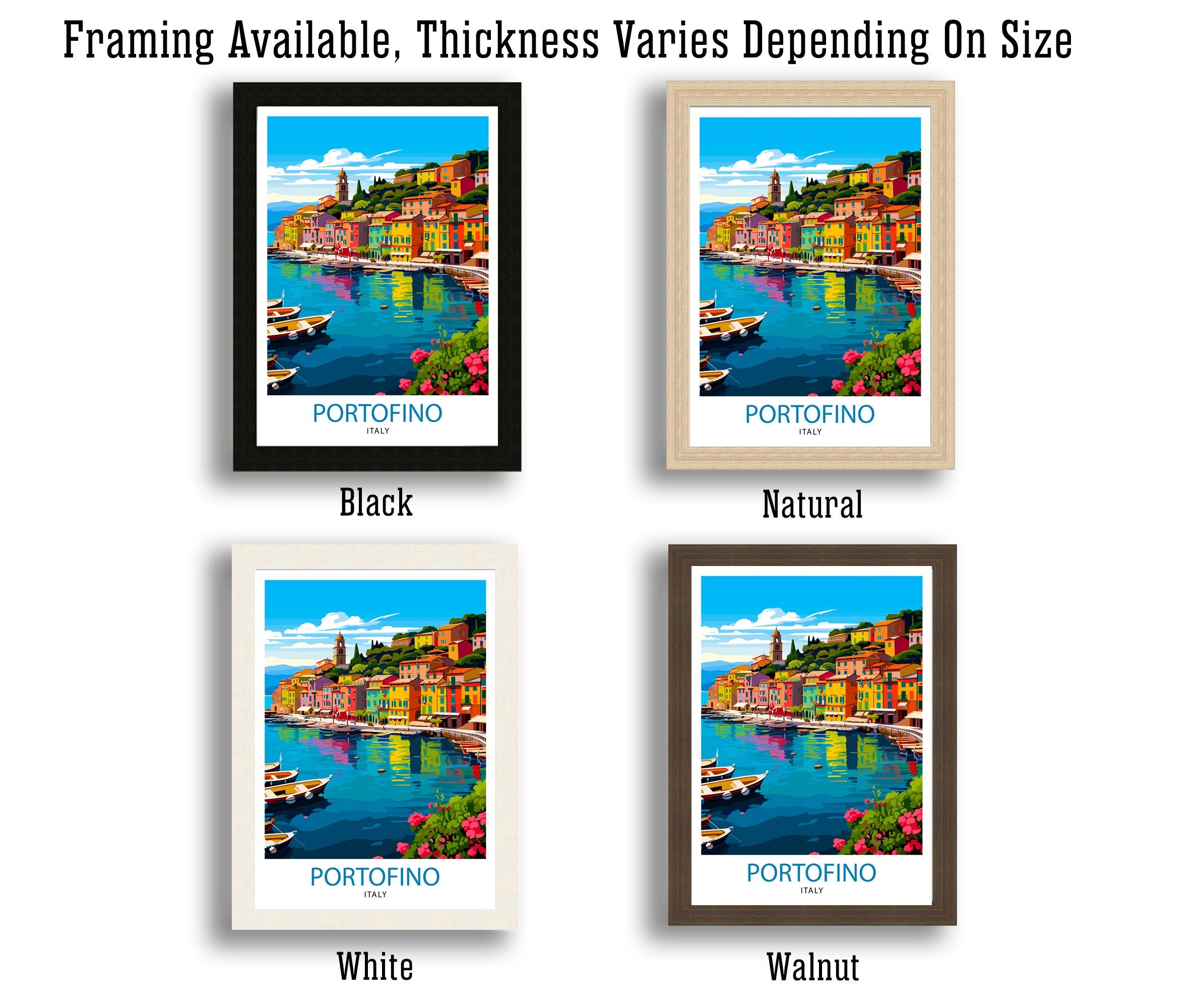 Portofino Italy Travel Poster Portofino