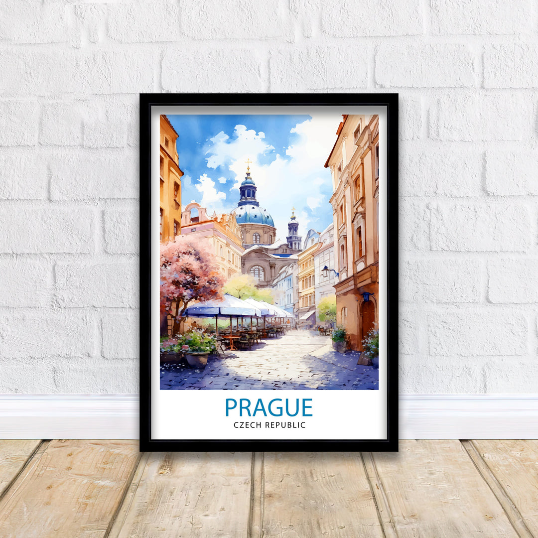 Prague Czech Republic Travel Poster Prague