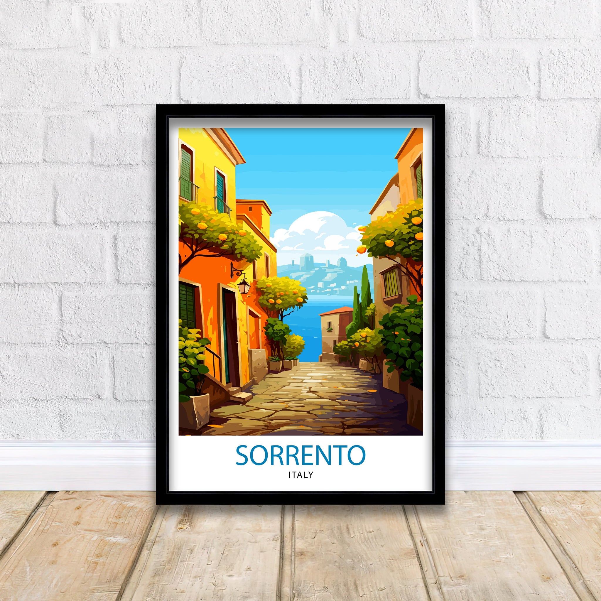 Sorrento Italy Travel Print Sorrento Wall Decor - Sorrento Poster Italy Travel Prints Sorrento Art Print Sorrento Italy Illustration