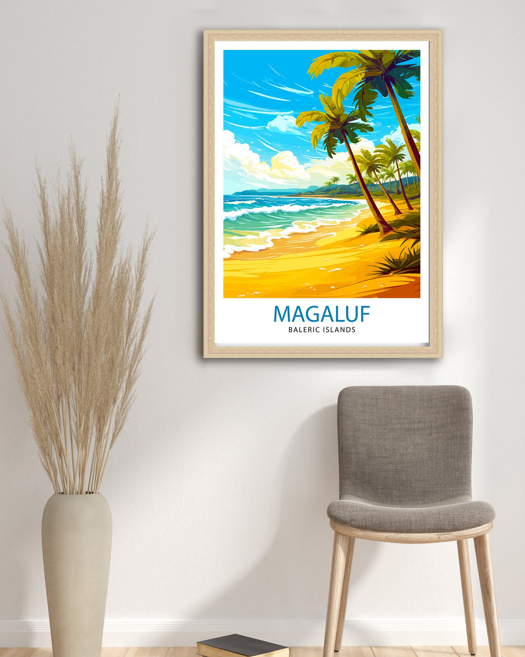 Magaluf Balearic Islands Travel Poster Magaluf