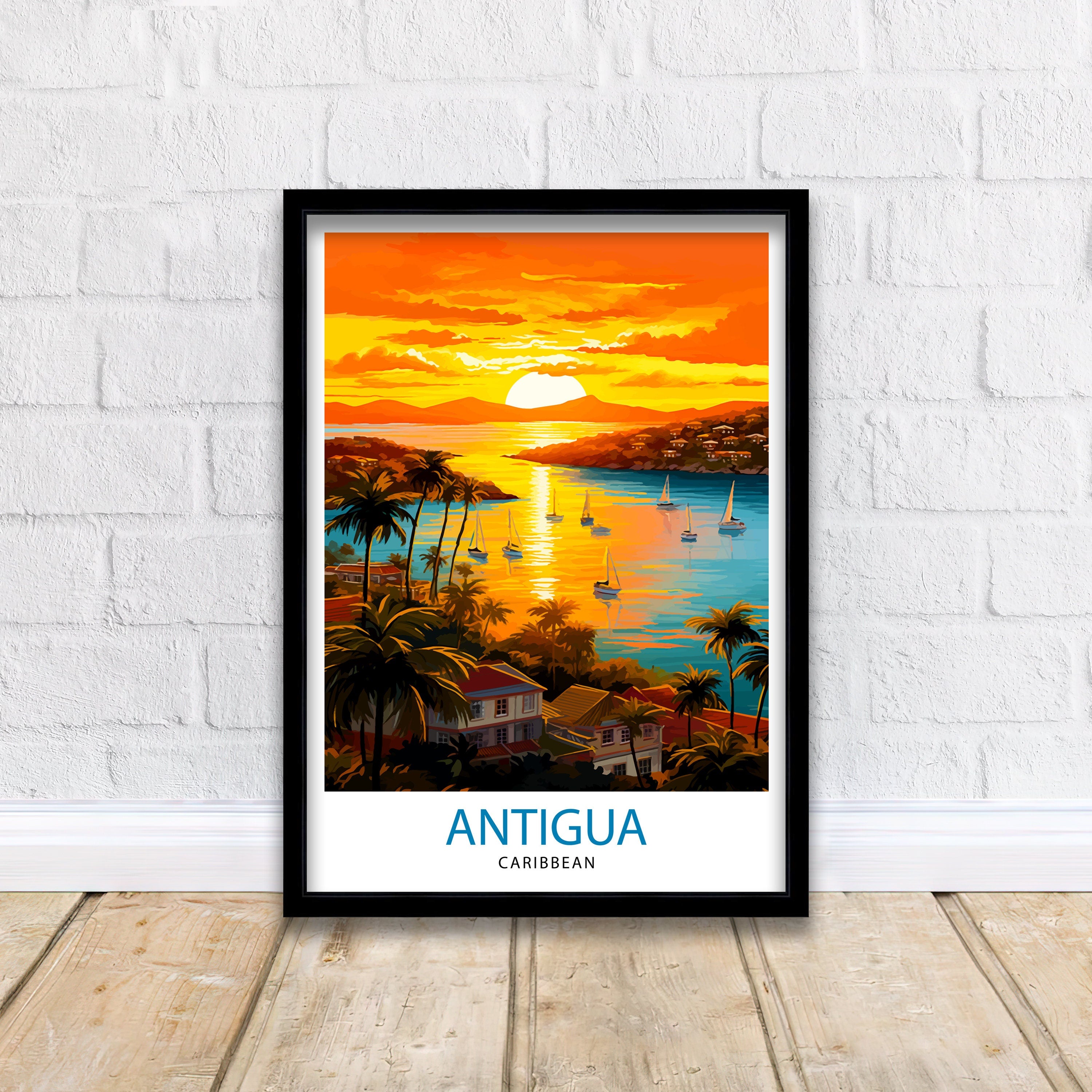 Antigua Travel Print | Antigua Poster | Antigua | Travel Print | Antigua Art | Travel Poster | Antigua Wall Art | Antigua And Barbuda