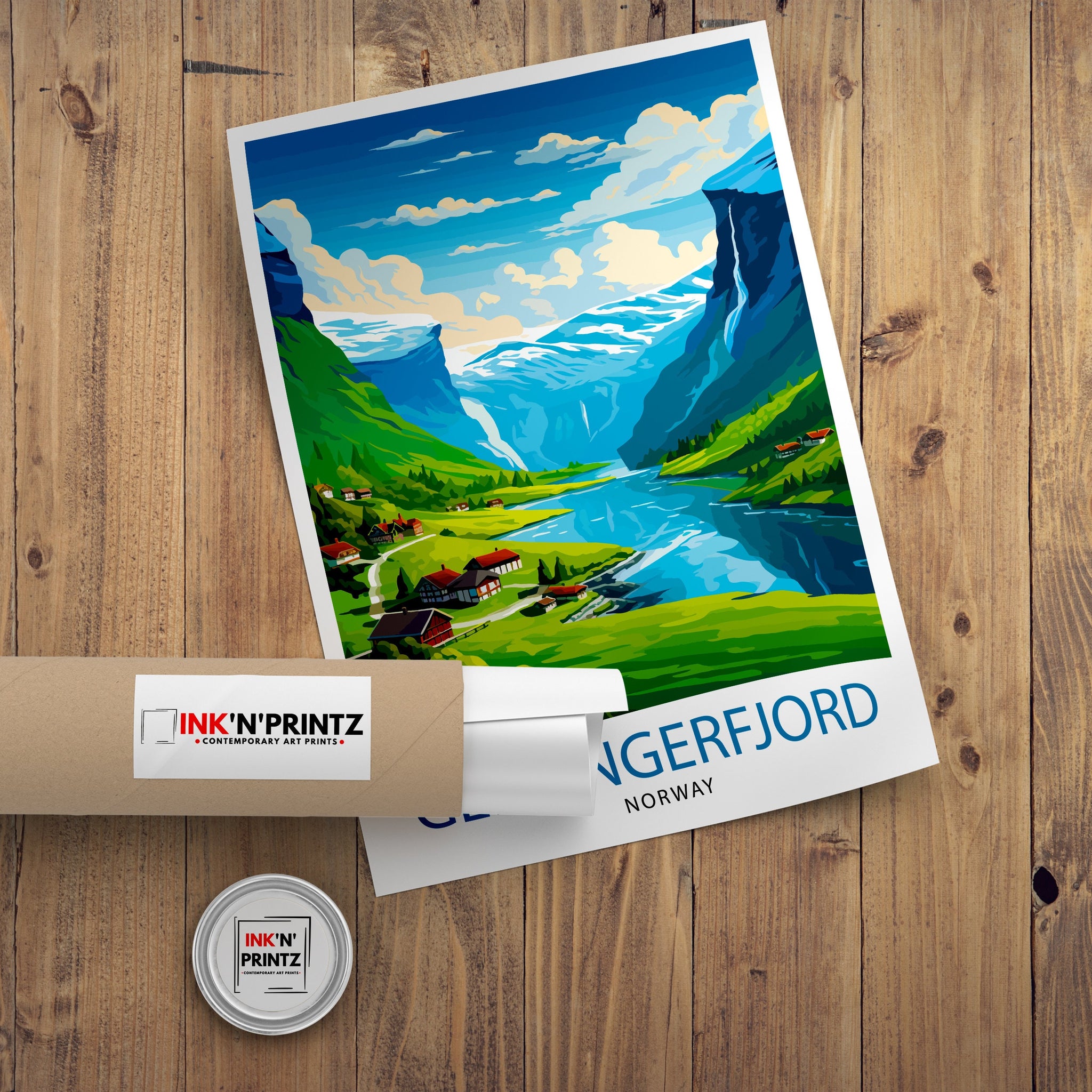 Geirangerfjord Norway Travel Print Geirangerfjord Wall Decor Geirangerfjord Poster Geirangerfjord Art Print Geirangerfjord Wall Art