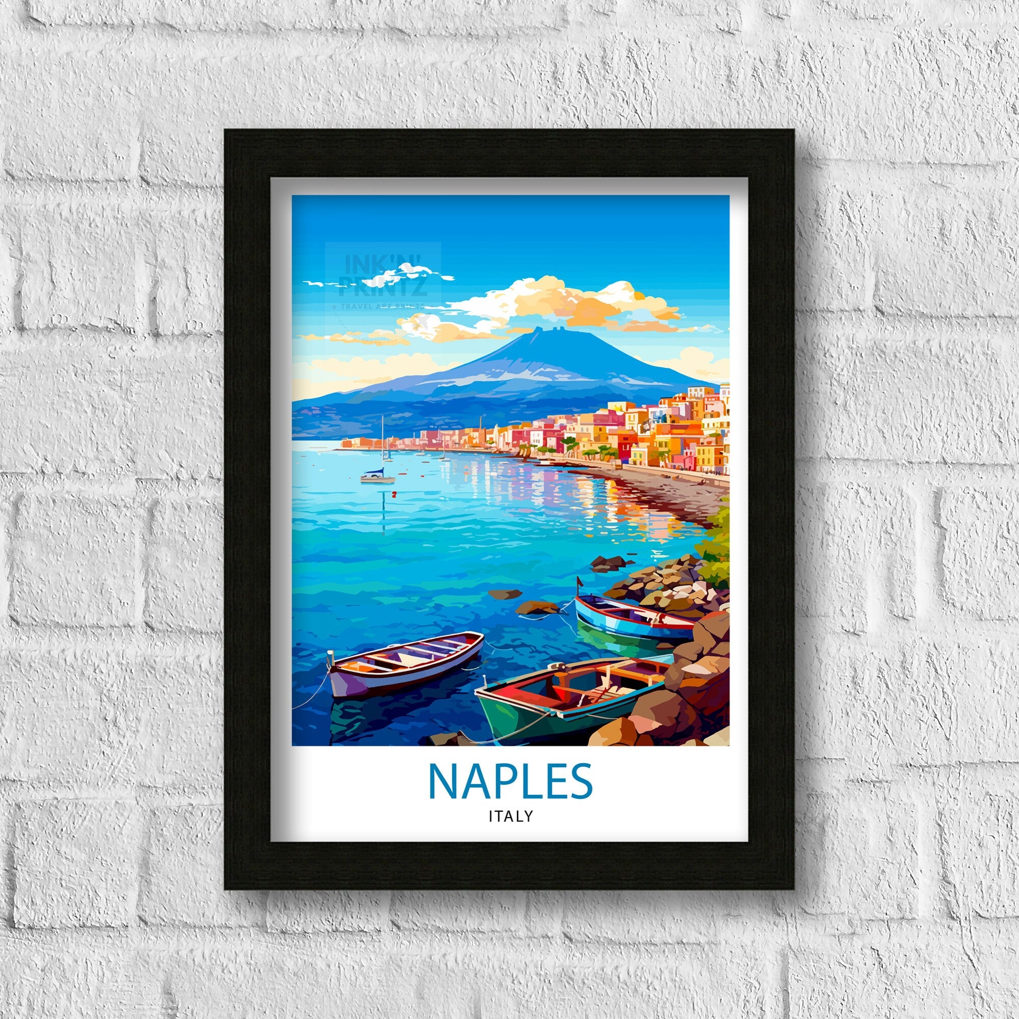 Naples Italy Print Naples Wall Decor Naples Poster Naples Art Print Naples Wall Art Gift for Naples Travel Naples Home Decor