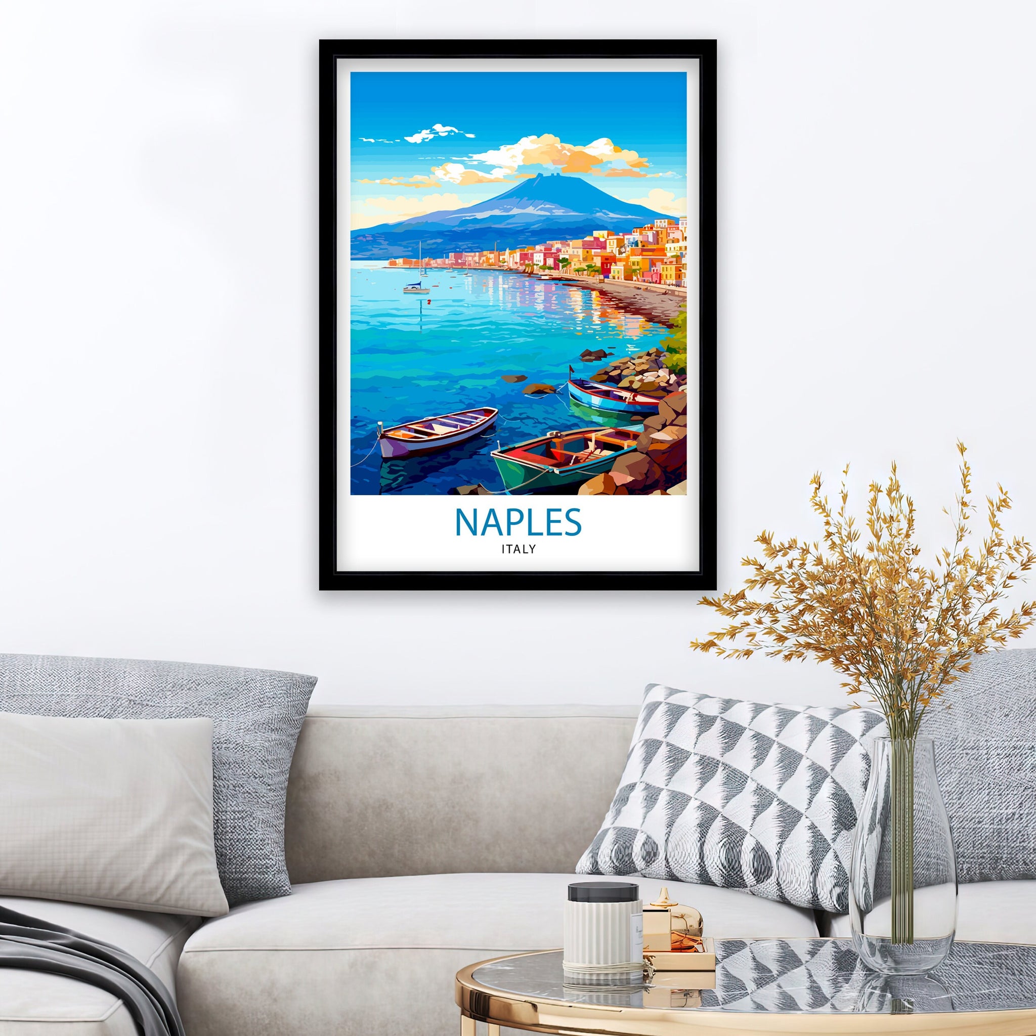Naples Italy Print Naples Wall Decor Naples Poster Naples Art Print Naples Wall Art Gift for Naples Travel Naples Home Decor