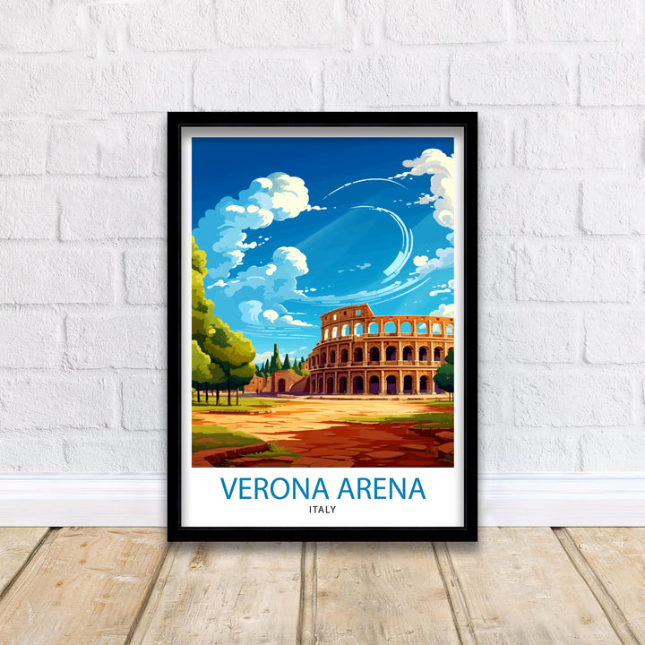 Verona's Arena Rome Travel Poster Verona