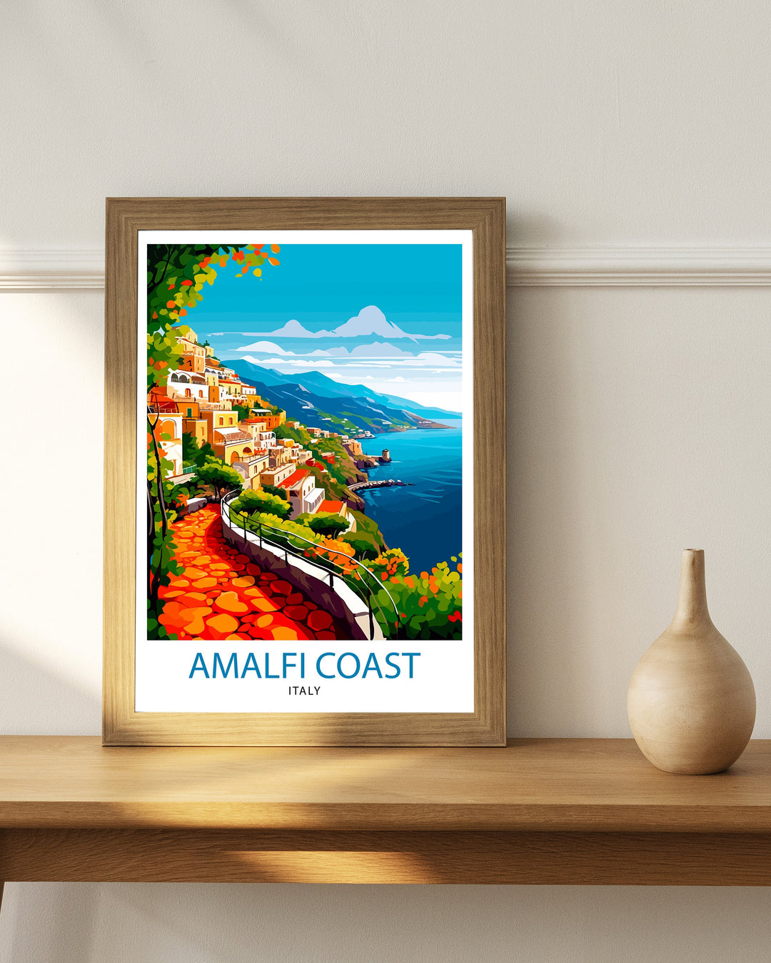 Amalfi Coast Italy Travel Poster Amalfi Coast