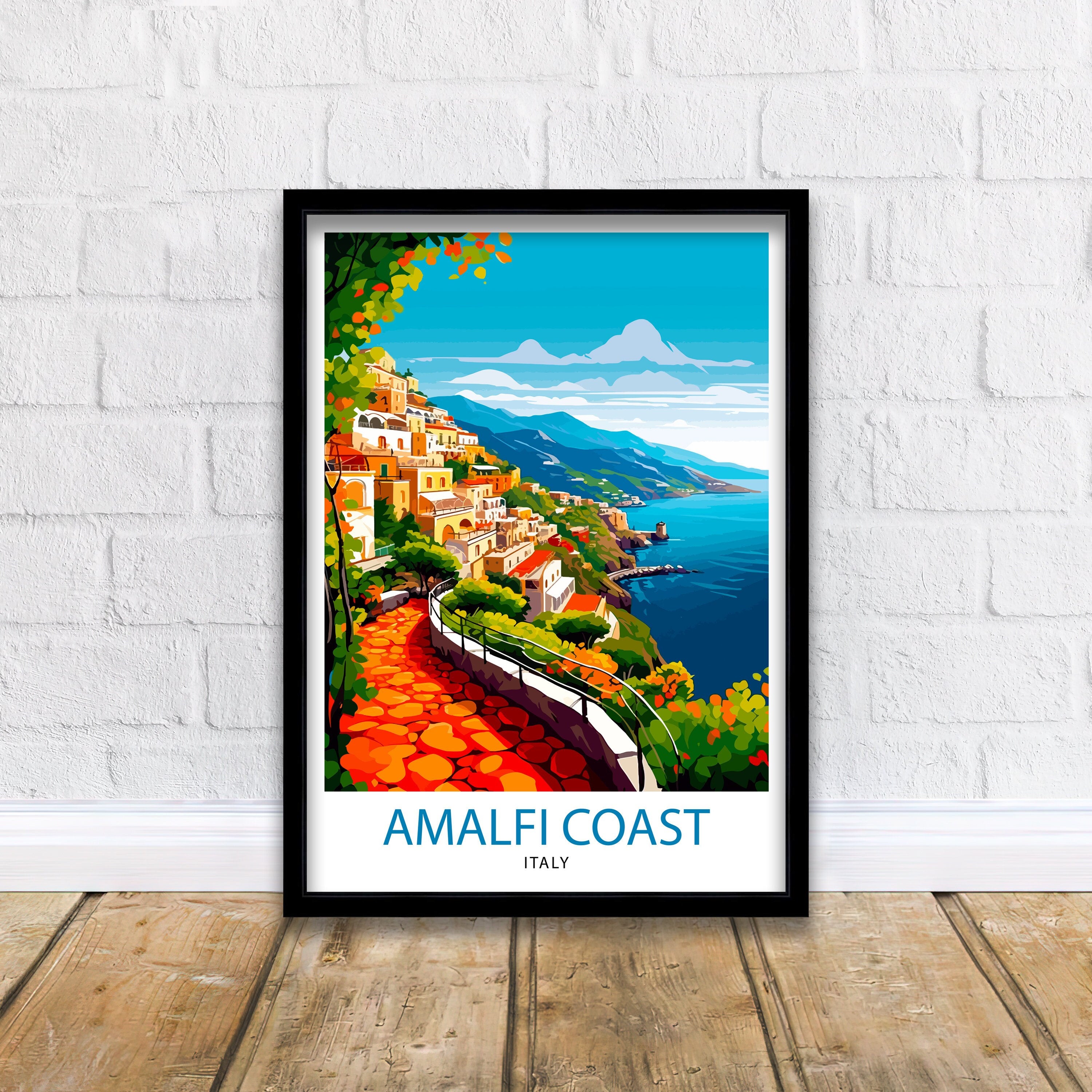 Amalfi Coast Italy Travel Print Amalfi Coast Wall Decor Amalfi Coast Poster Italy Travel Prints Amalfi Coast Art Print Amalfi Coast