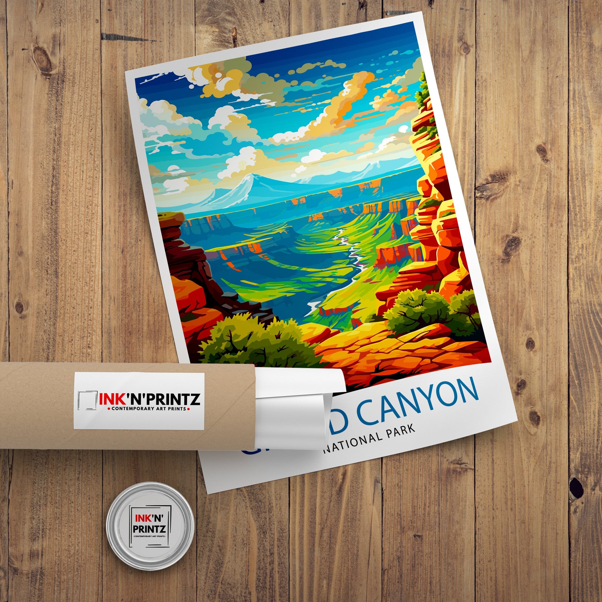 Grand Canyon Travel Print| Grand Canyon Wall Art Grand Canyon Decor Grand Canyon Illustration Travel Poster Gift For Grand Canyon