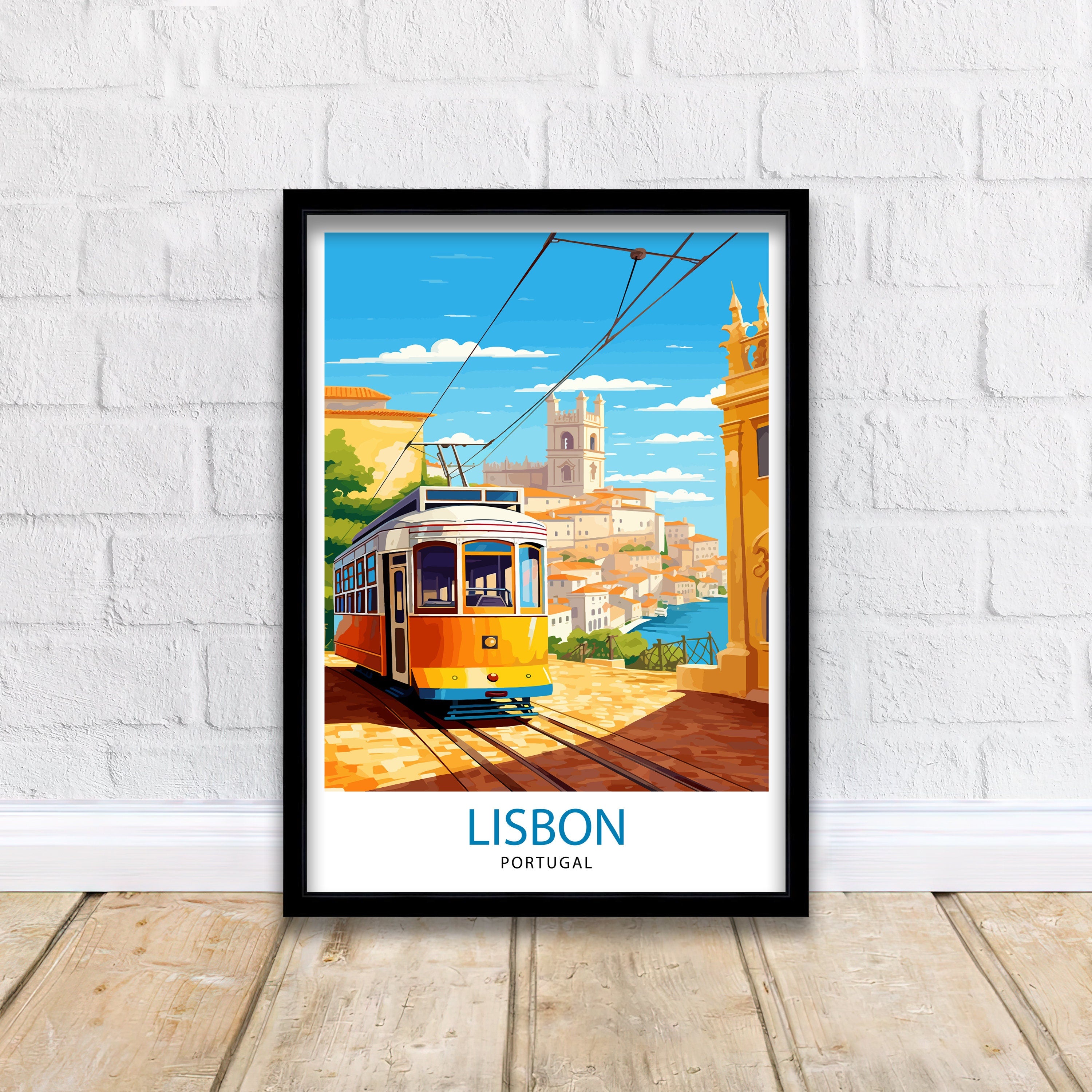Lisbon Portugal Travel Print Lisbon Wall Decor Lisbon Poster Portugal Travel Prints Lisbon Art Print Lisbon Illustration Lisbon Wall Art