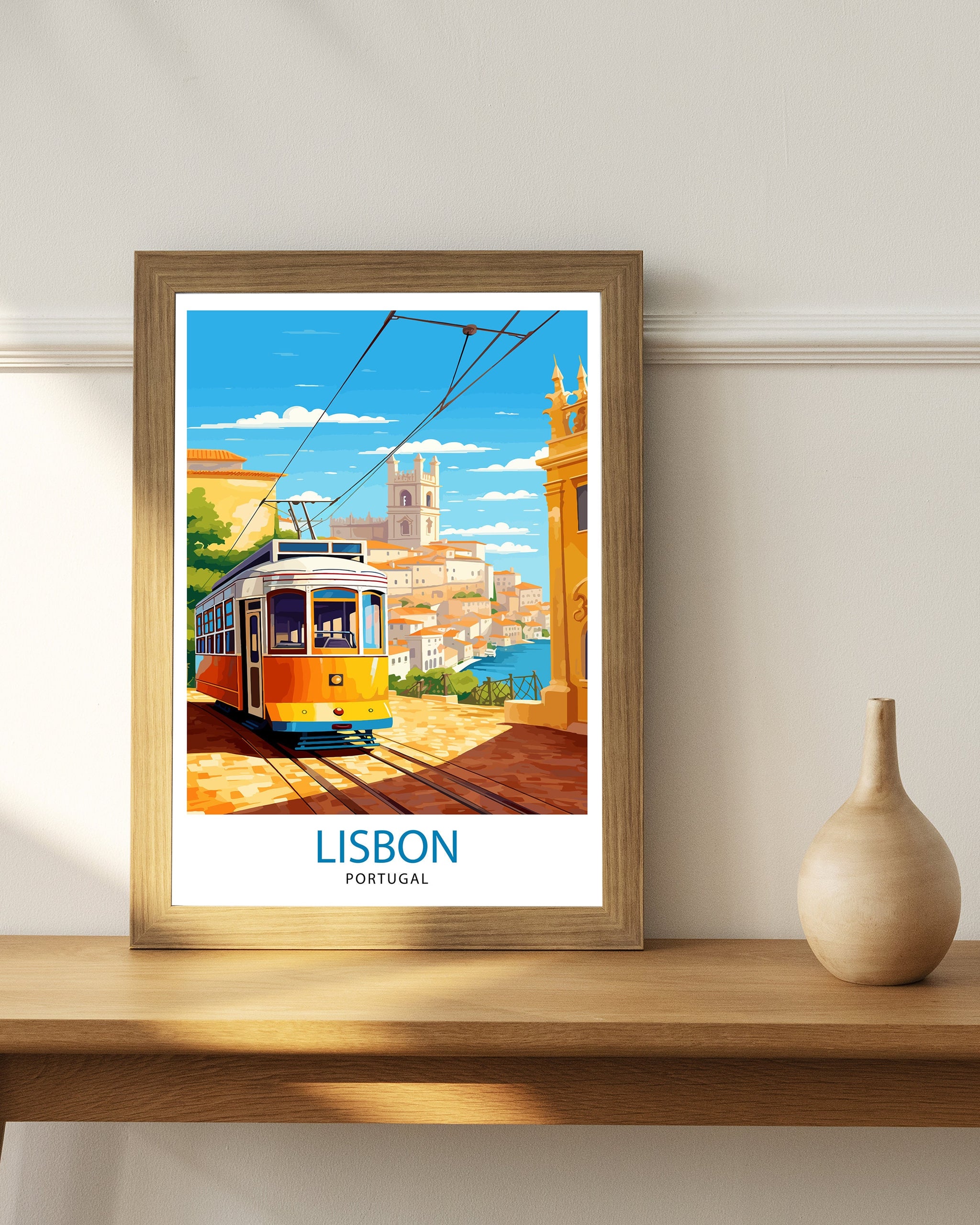 Lisbon Portugal Travel Print Lisbon Wall Decor Lisbon Poster Portugal Travel Prints Lisbon Art Print Lisbon Illustration Lisbon Wall Art