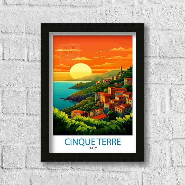 Cinque Terre Italy Travel Poster Cinque Terre