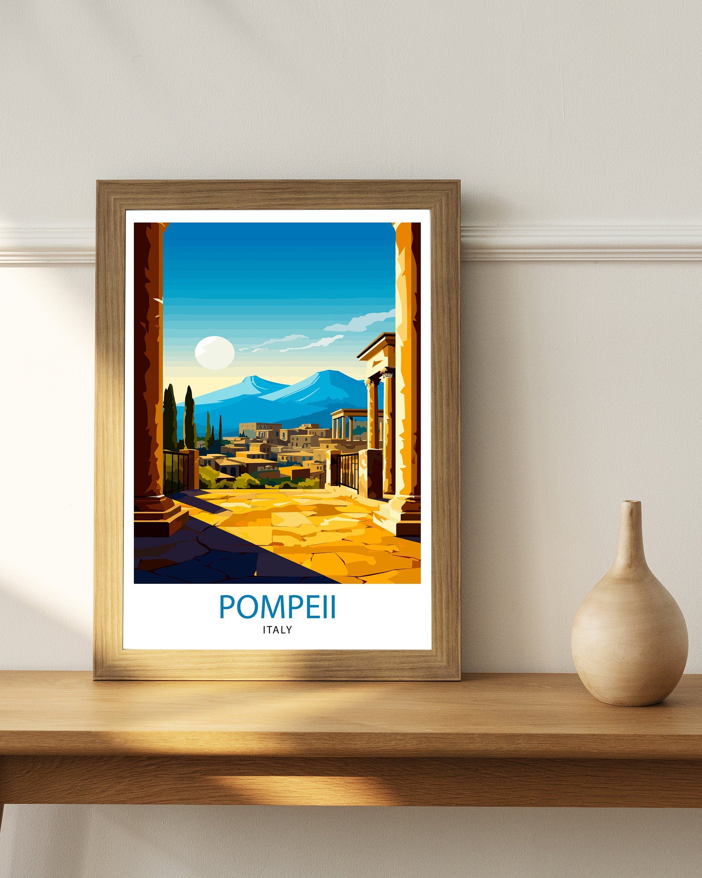 Pompeii Italy Travel Print Pompeii Wall Decor Pompeii Poster Italy Travel Prints Pompeii Art Print Pompeii Illustration Pompeii Wall Art
