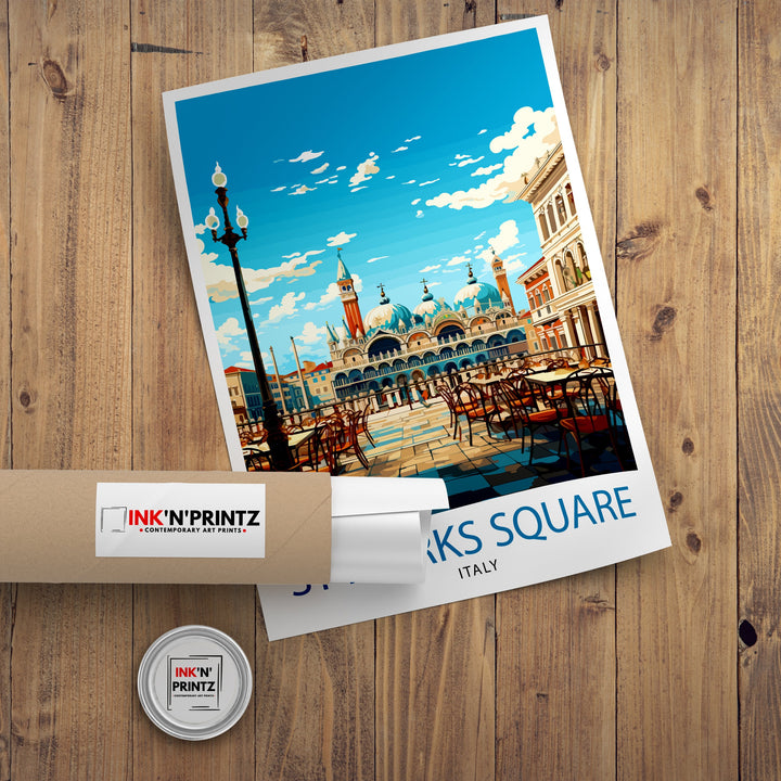 St. Mark's Square Venice Travel Poster St. Mark's