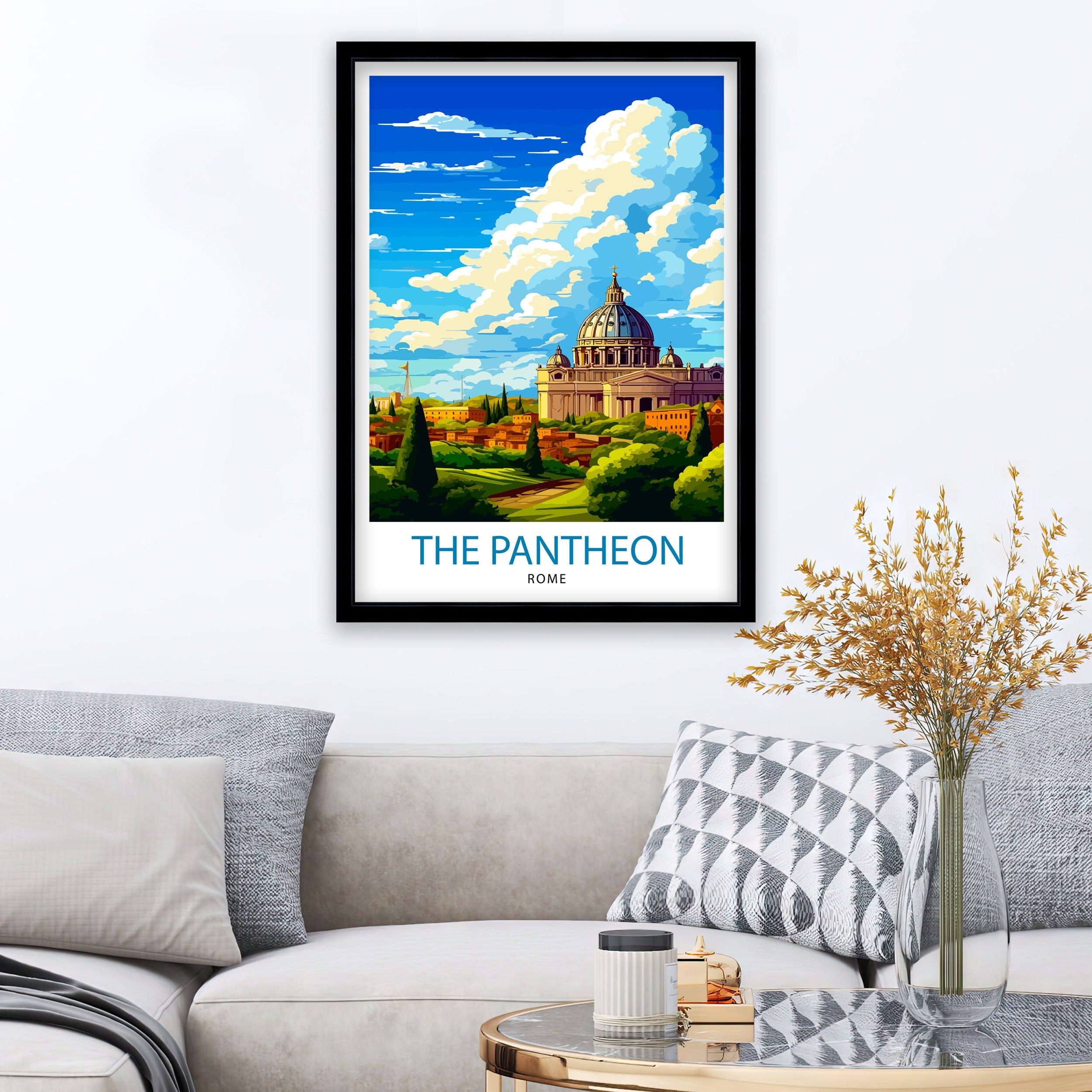 The Pantheon Rome Travel Print Pantheon Wall Decor Pantheon Poster Rome Travel Prints Pantheon Art Print Pantheon Illustration Pantheon Wall