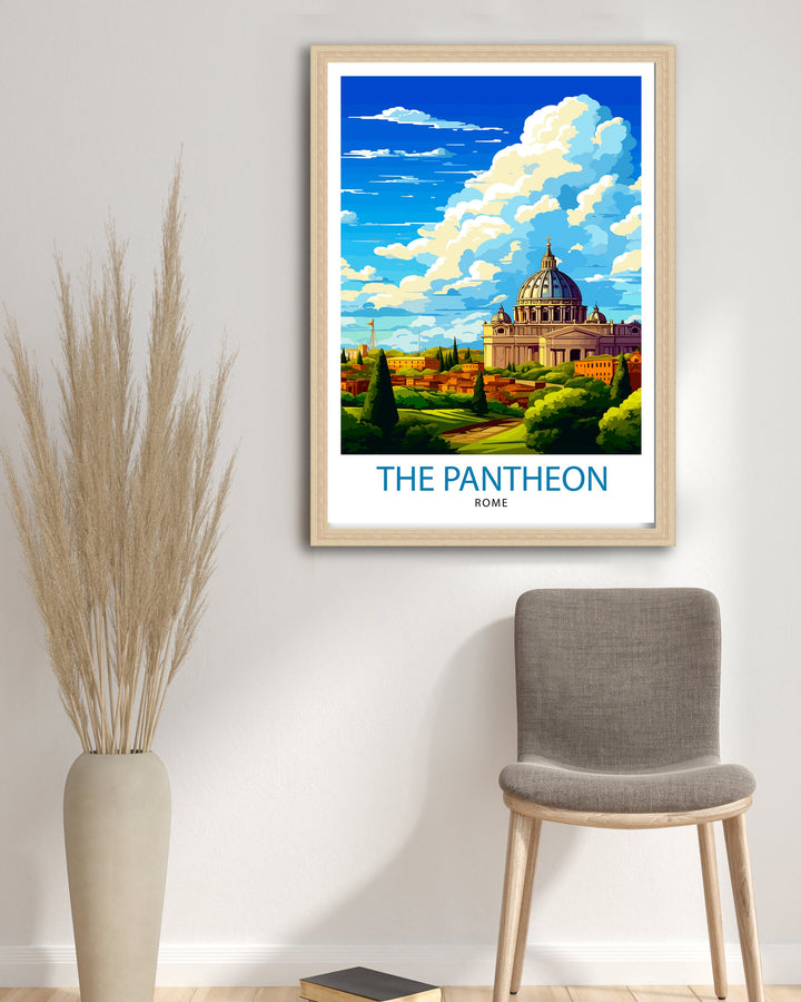 The Pantheon Rome Travel Poster Pantheon