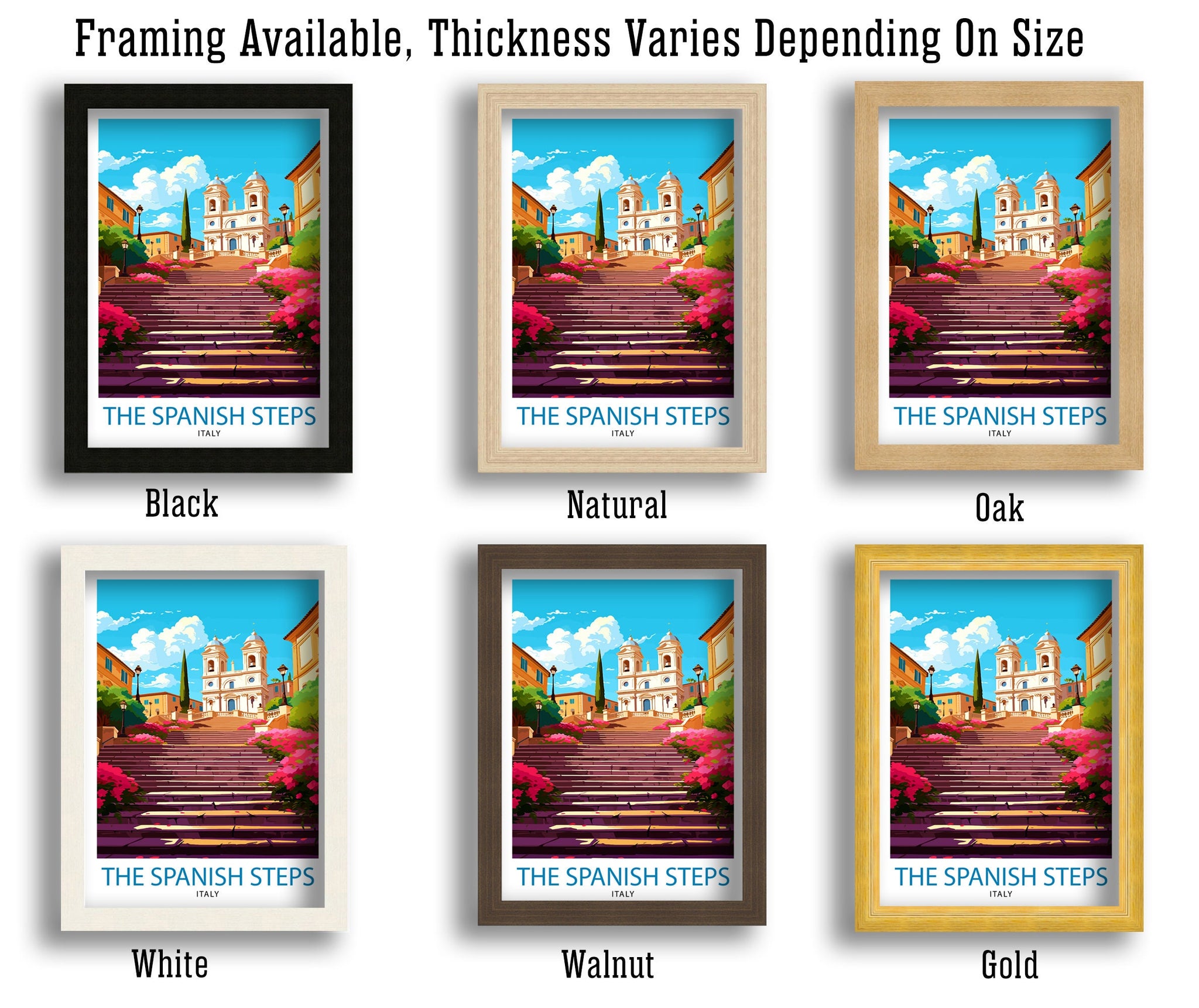 Spanish Steps Rome Italy Travel Print Rome Wall Decor Spanish Steps Poster Italy Travel Prints Rome Art Print Spanish Steps Illustration