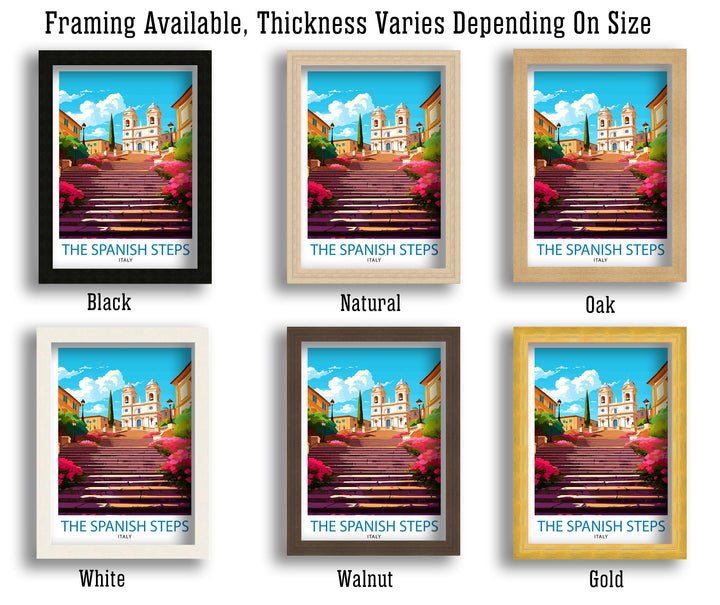 Spanish Steps Rome Italy Travel Print Rome Wall Decor Spanish Steps Poster Italy Travel Prints Rome Art Print Spanish Steps Illustration