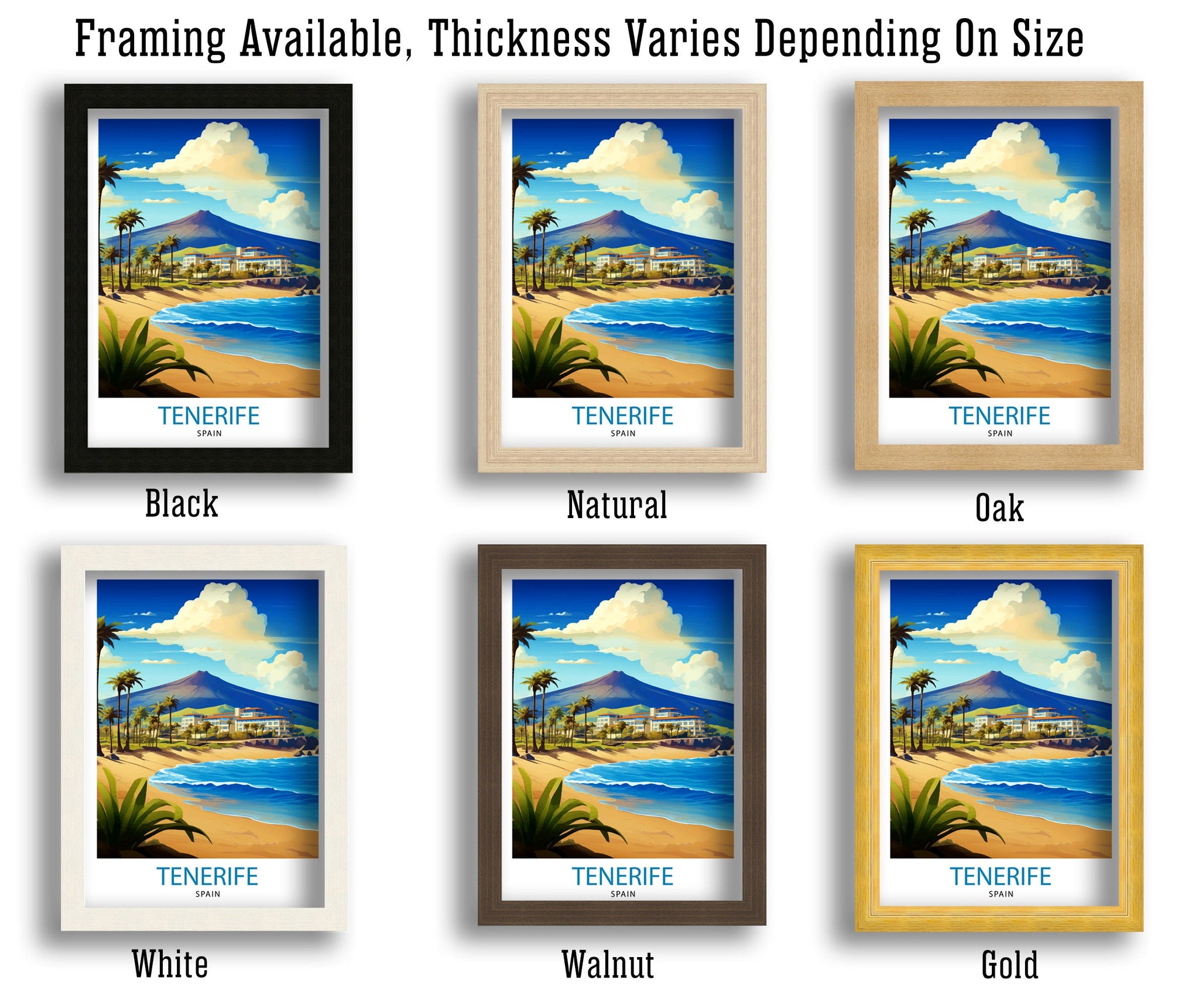 Tenerife Spain Travel Print Tenerife Wall Decor Tenerife Home Living Decor Tenerife Illustration Travel Poster Gift For Tenerife Spain Home