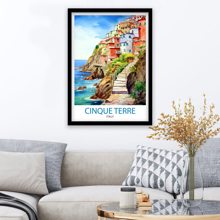 Cinque Terre Italy Travel Poster Cinque Terre