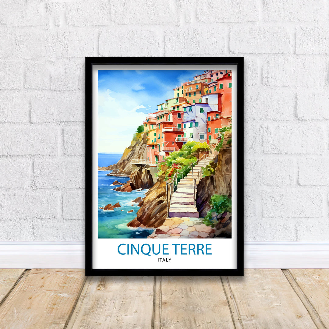 Cinque Terre Italy Travel Poster Cinque Terre