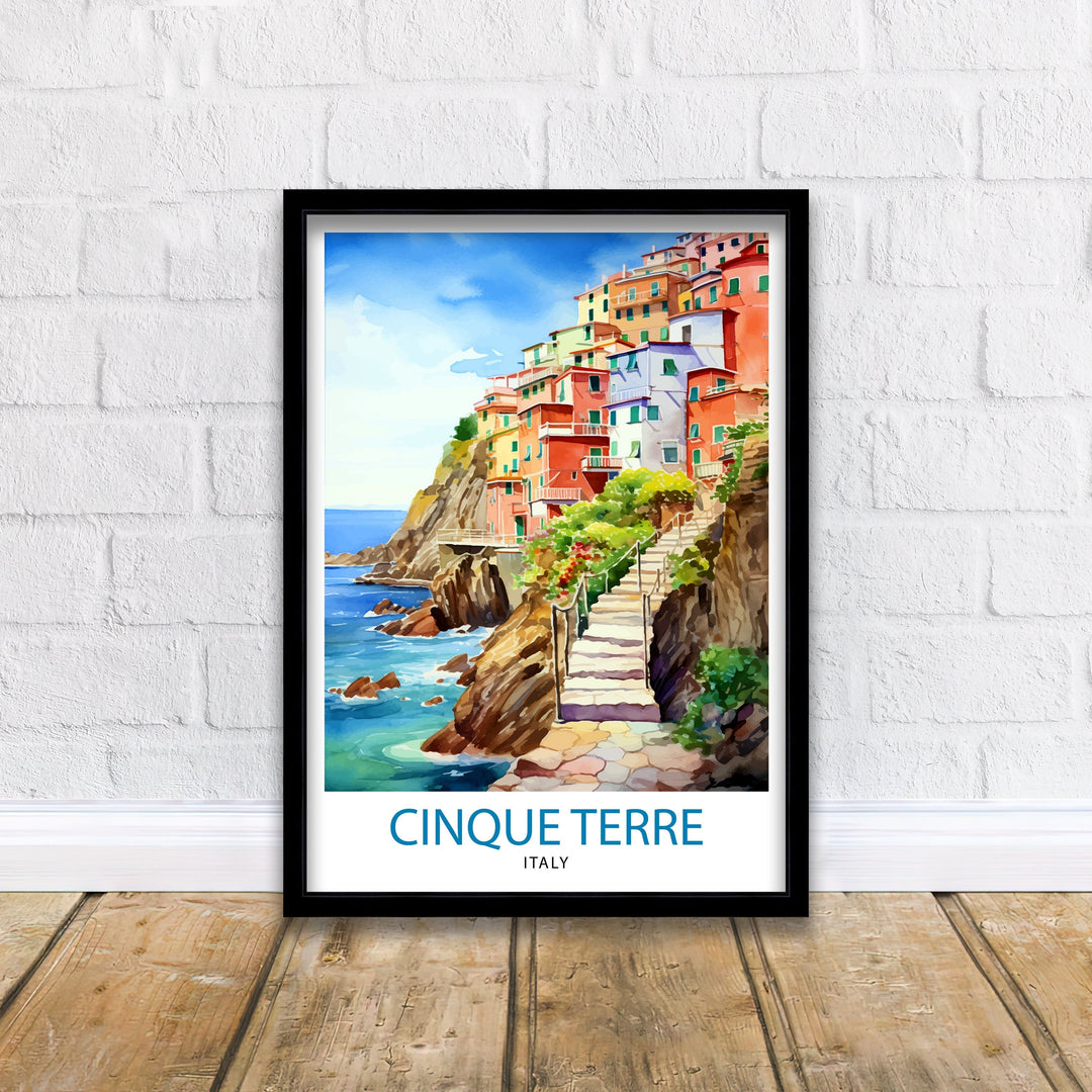 Cinque Terre Italy Travel Poster Cinque Terre