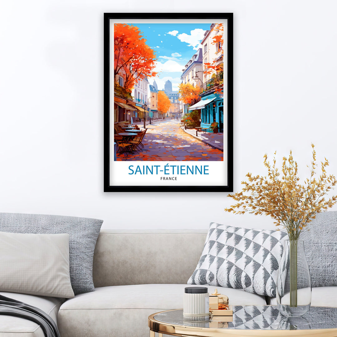 Saint-Étienne France Travel Poster Saint-Étienne