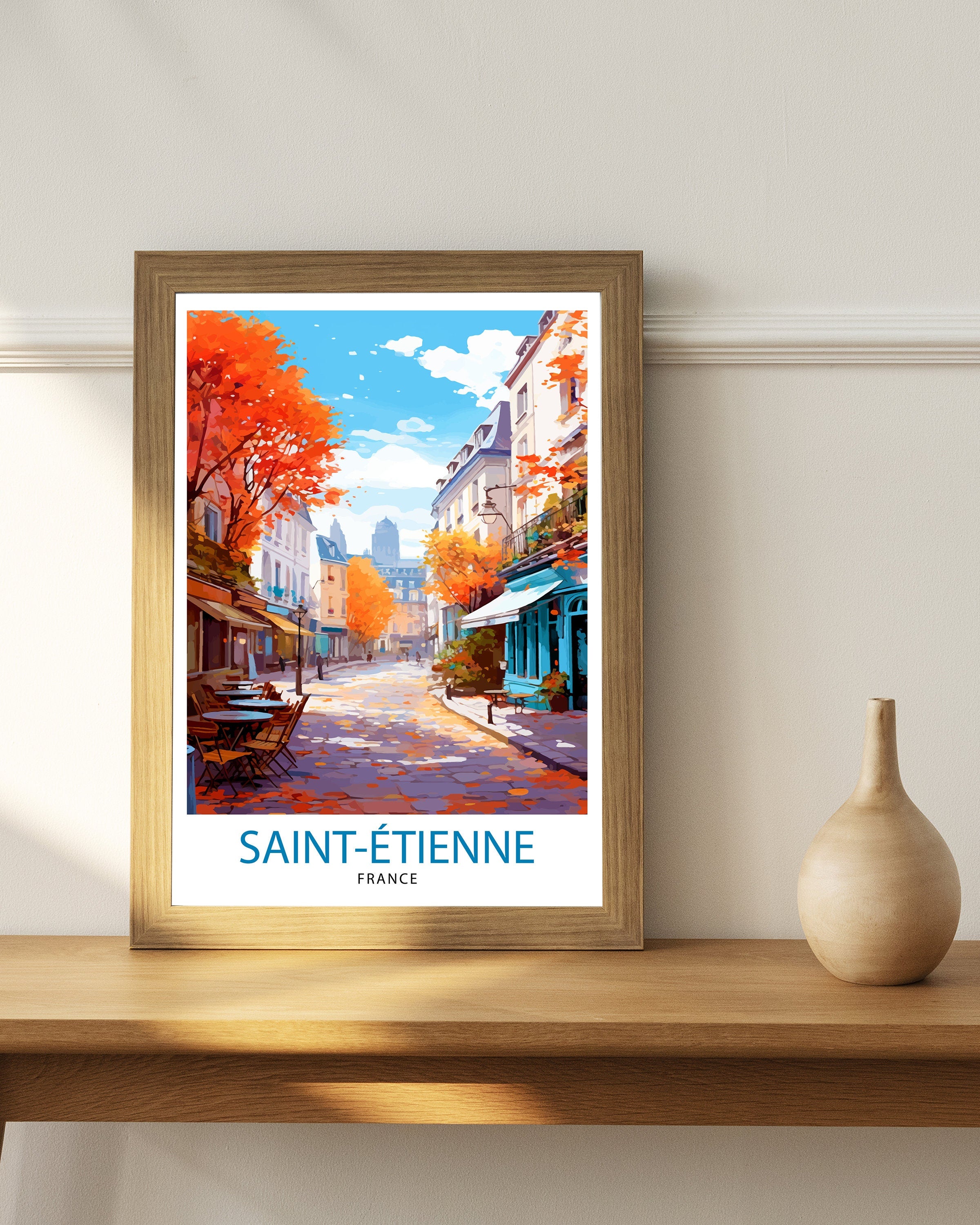 Saint-Étienne France Travel Print Saint-Étienne Wall Decor Saint-Étienne Poster France Travel Prints Saint-Étienne Art Print Saint-Étienne