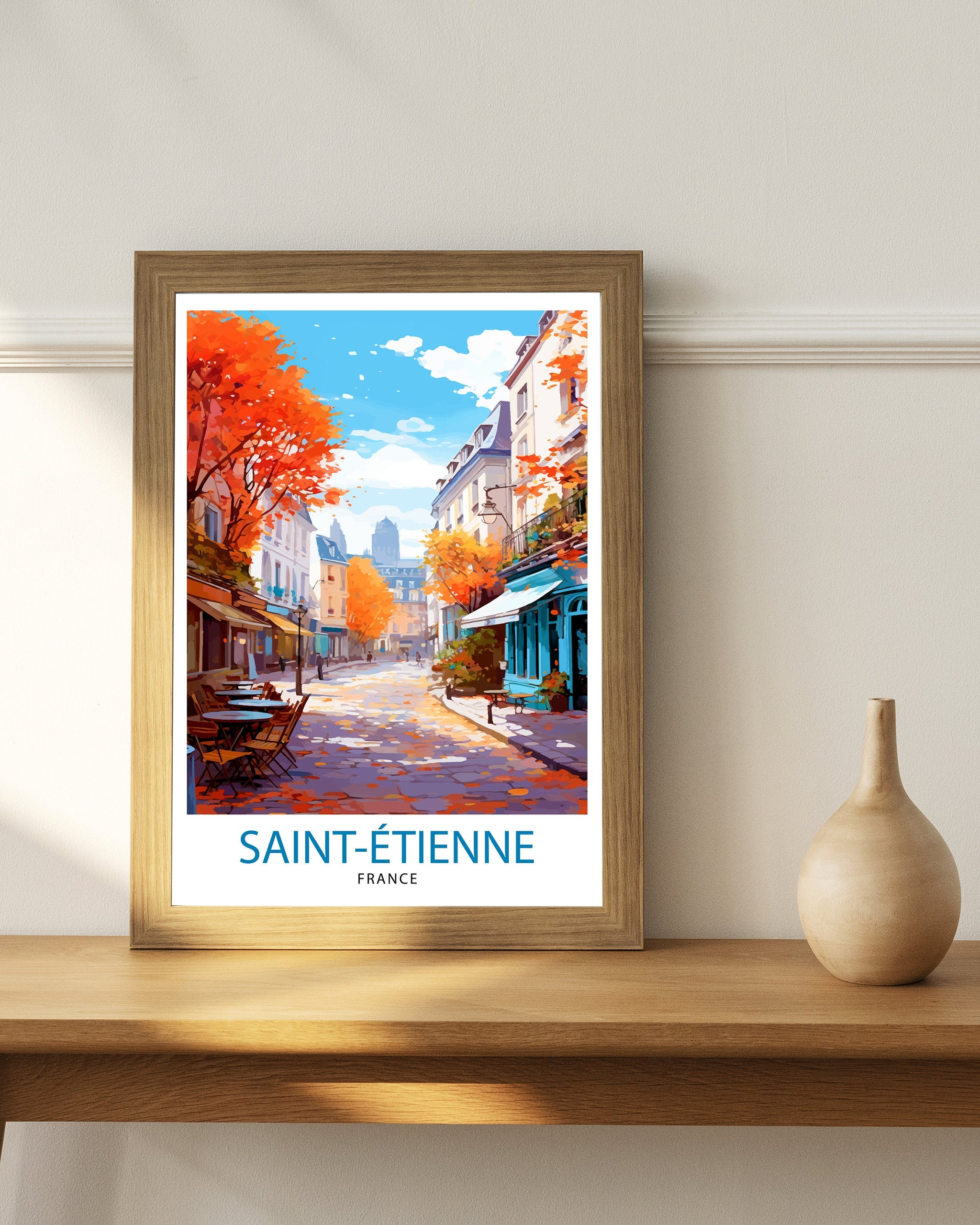 Saint-Étienne France Travel Print Saint-Étienne Wall Decor Saint-Étienne Poster France Travel Prints Saint-Étienne Art Print Saint-Étienne