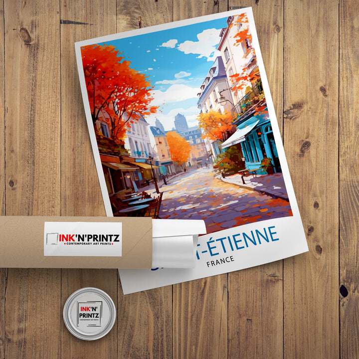 Saint-Étienne France Travel Poster Saint-Étienne