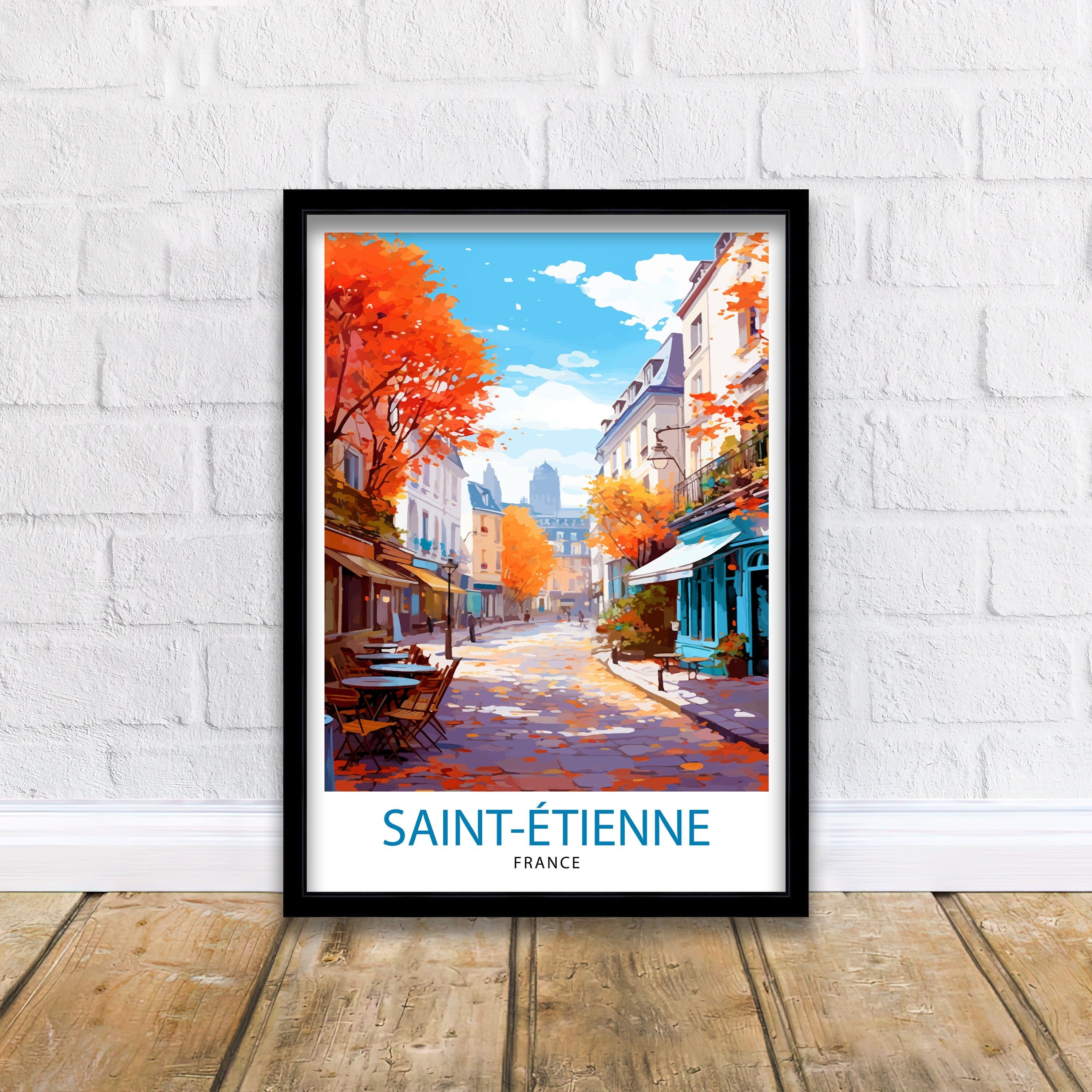 Saint-Étienne France Travel Print Saint-Étienne Wall Decor Saint-Étienne Poster France Travel Prints Saint-Étienne Art Print Saint-Étienne