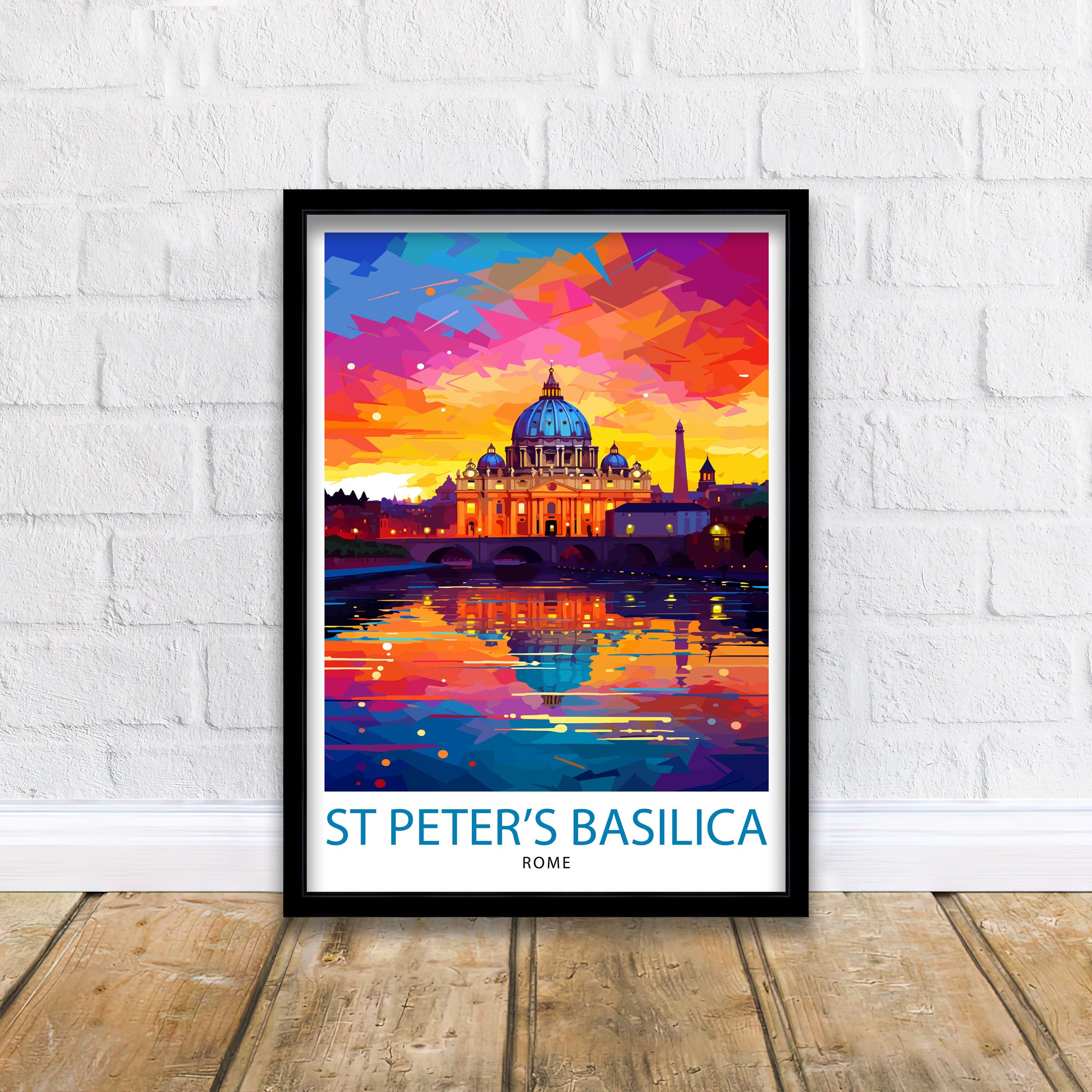 St. Peter's Basilica Travel Print Vatican City Wall Decor St. Peter's Poster Vatican Travel Prints St. Peter's Art Print Vatican
