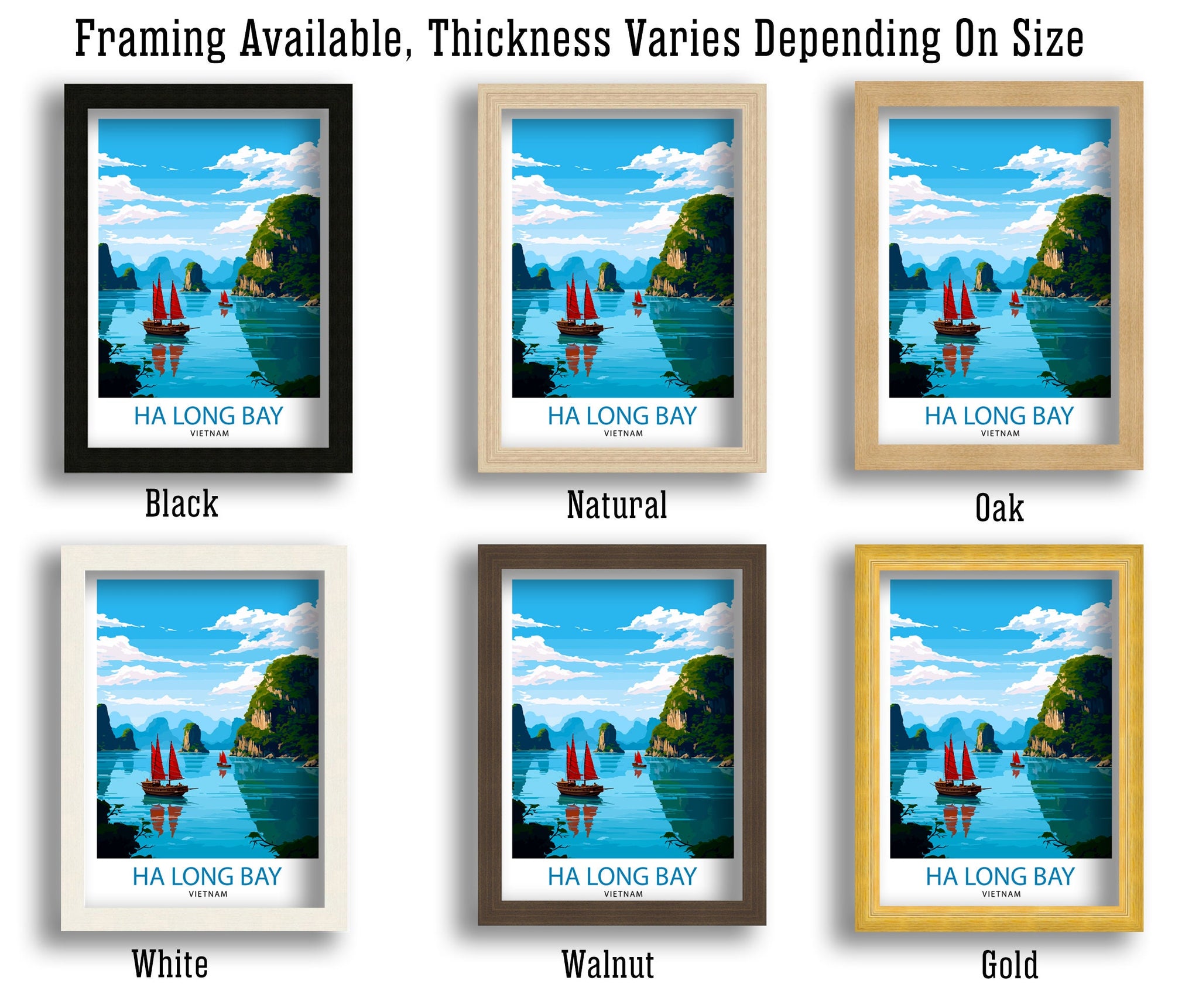 Ha Long Bay Vietnam Travel Print Ha Long Wall Decor Ha Long Poster Vietnam Travel Prints Ha Long Art Print Ha Long Illustration Ha Long Wall