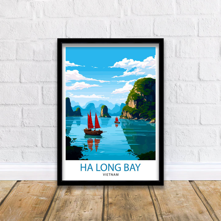 Ha Long Bay Vietnam Travel Poster Ha Long