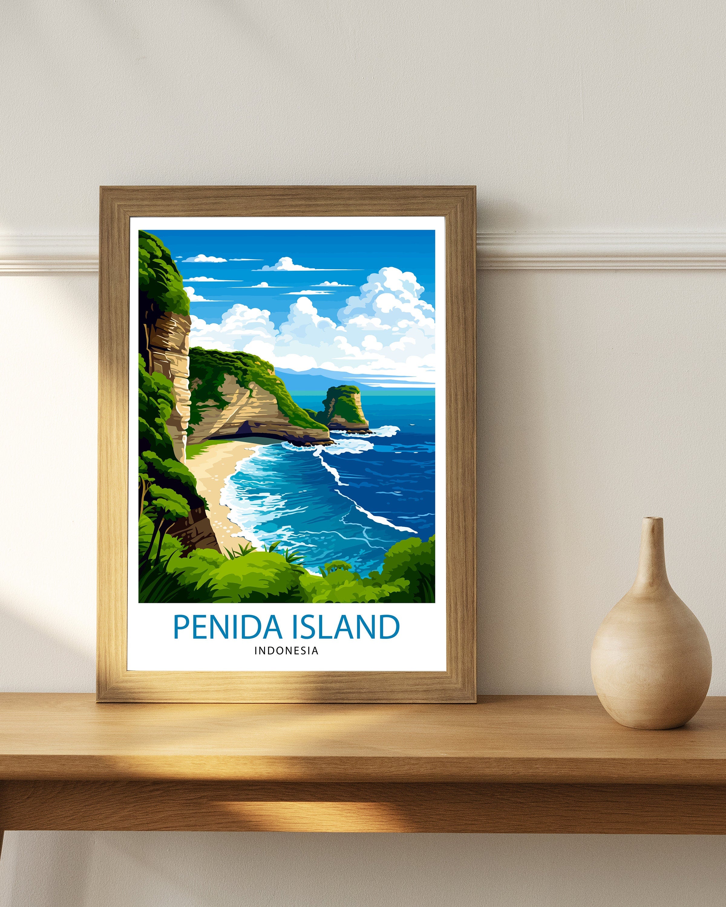 Penida Island Print Penida Wall Decor Penida Poster Penida Art Print Penida Wall Art Gift for Penida Travel Penida Home Decor