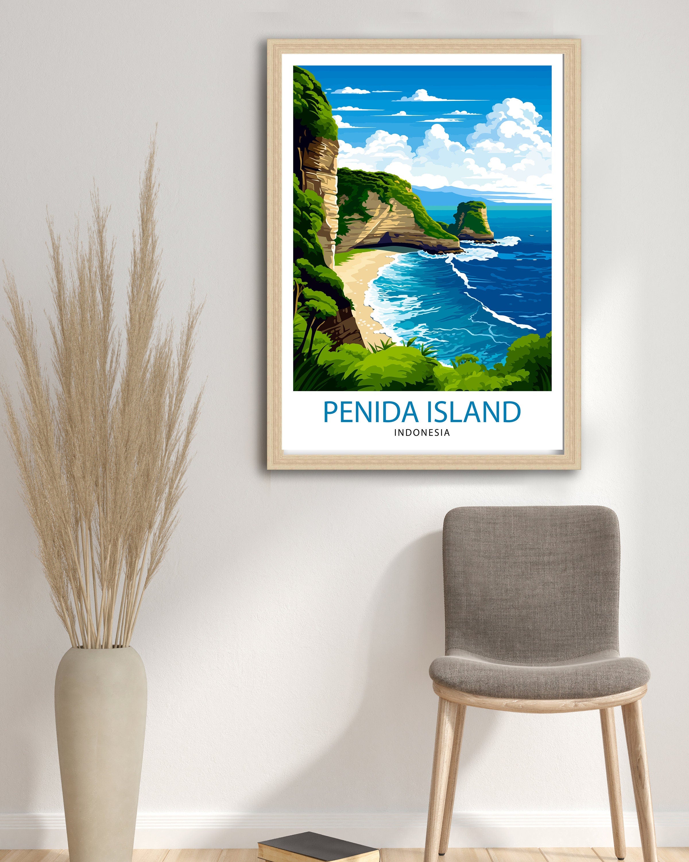 Penida Island Print Penida Wall Decor Penida Poster Penida Art Print Penida Wall Art Gift for Penida Travel Penida Home Decor