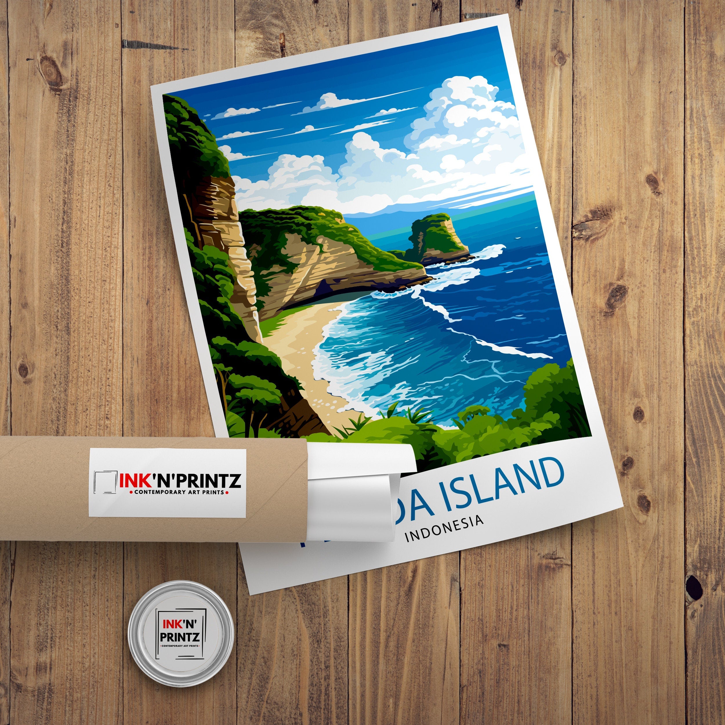 Penida Island Print Penida Wall Decor Penida Poster Penida Art Print Penida Wall Art Gift for Penida Travel Penida Home Decor