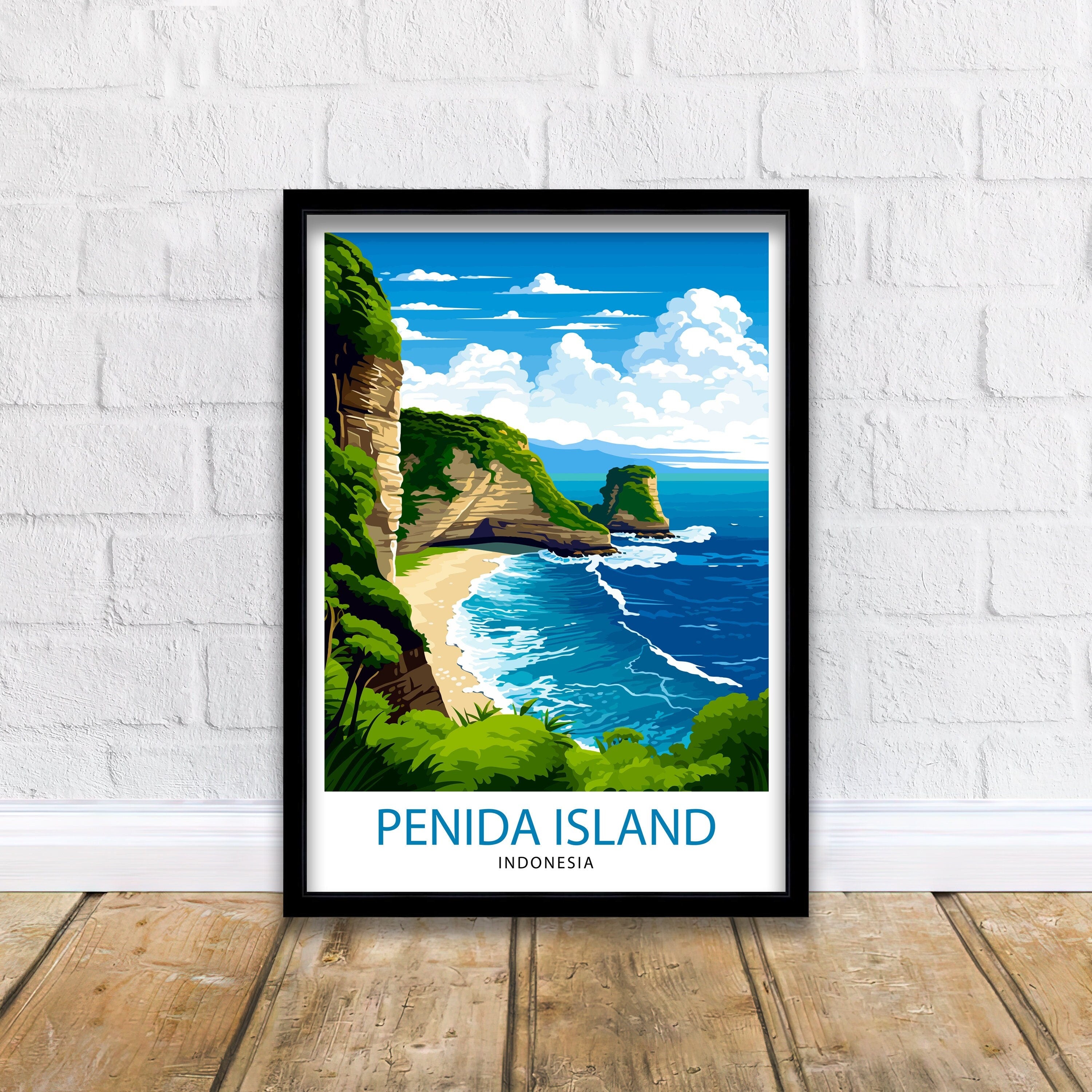 Penida Island Print Penida Wall Decor Penida Poster Penida Art Print Penida Wall Art Gift for Penida Travel Penida Home Decor