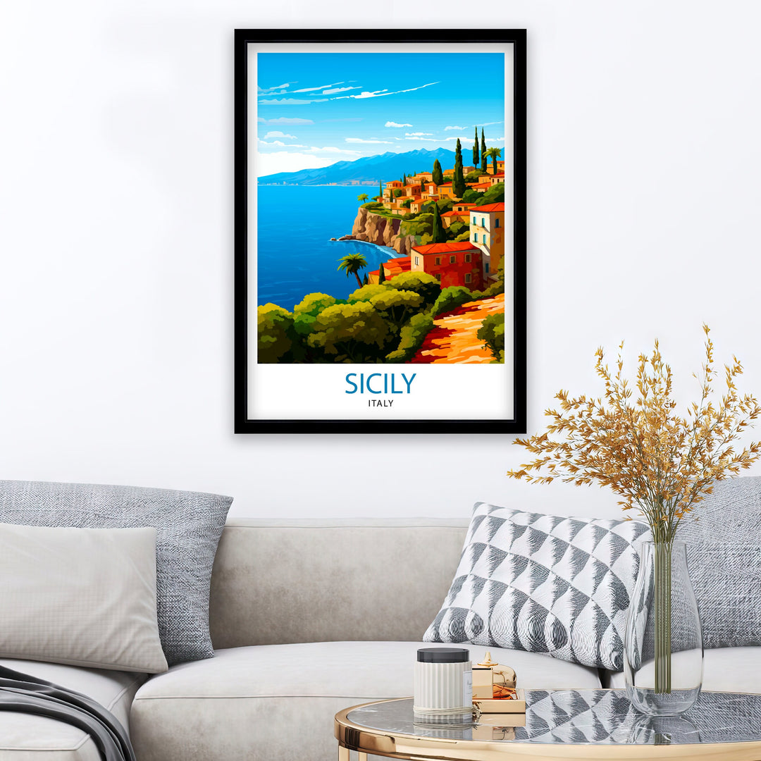 Sicily Travel Poster Sicily