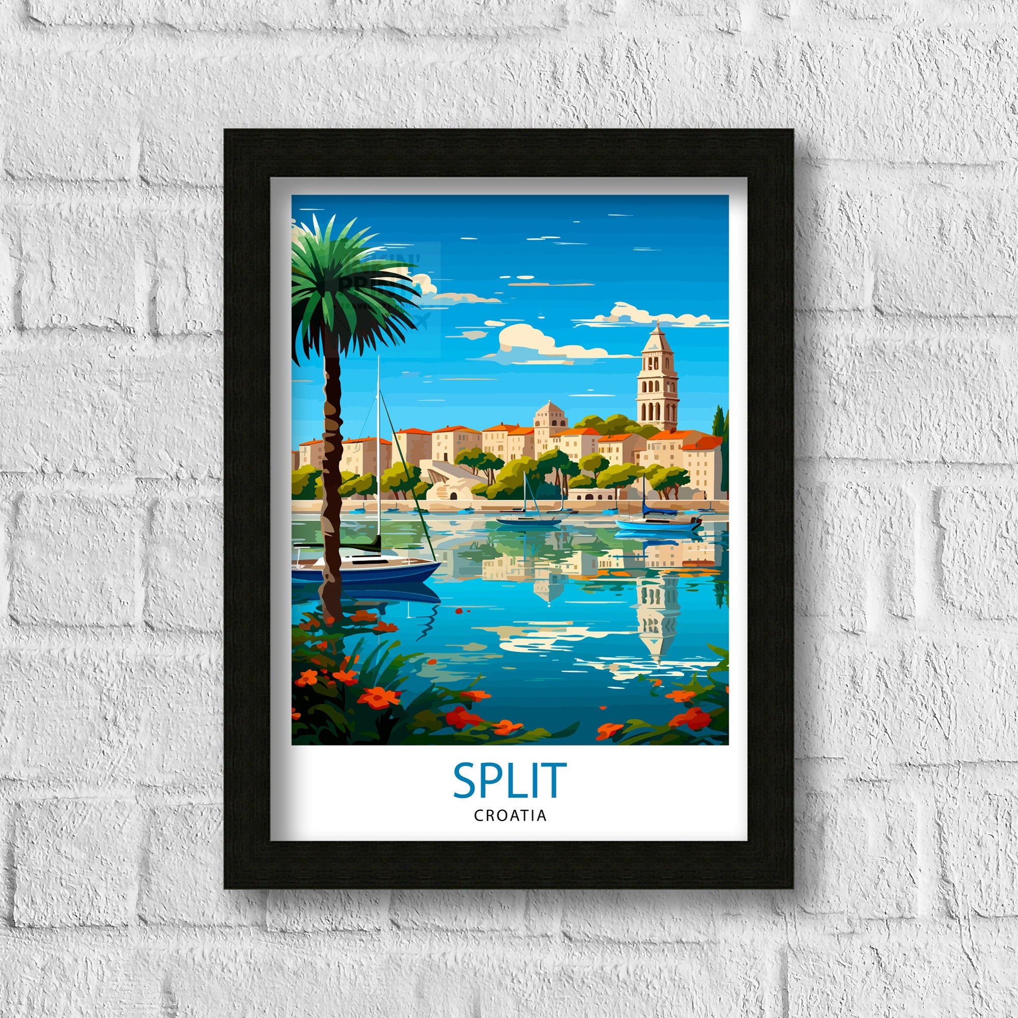 Split Croatia Print Split Wall Decor Split Poster Split Art Print Split Wall Art Gift for Split Travel Split Home Decor